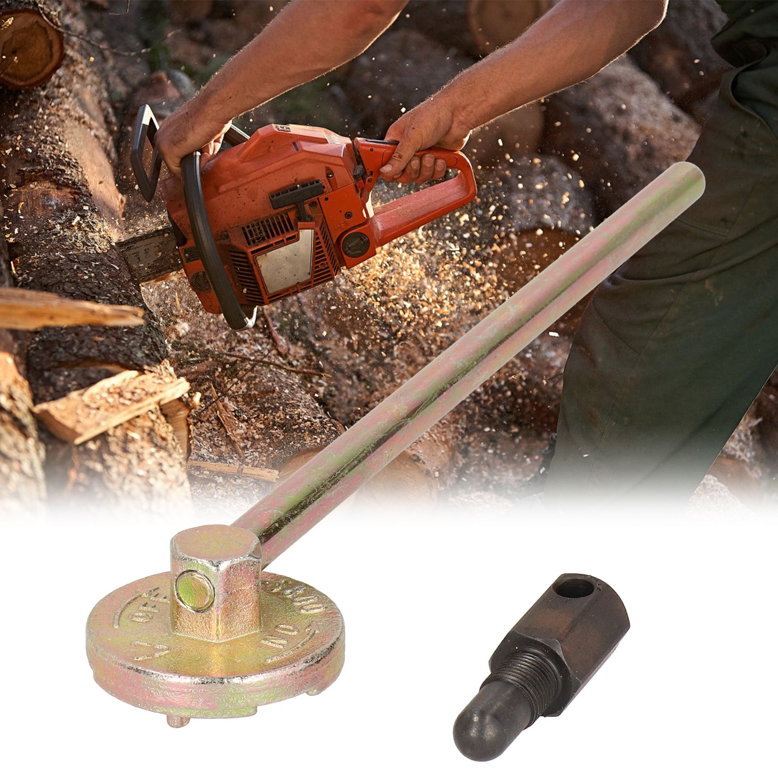 Zine Alloy Chainsaw Flywheel Removal Piston Stop Tool for Poulan Chain Saw view 10