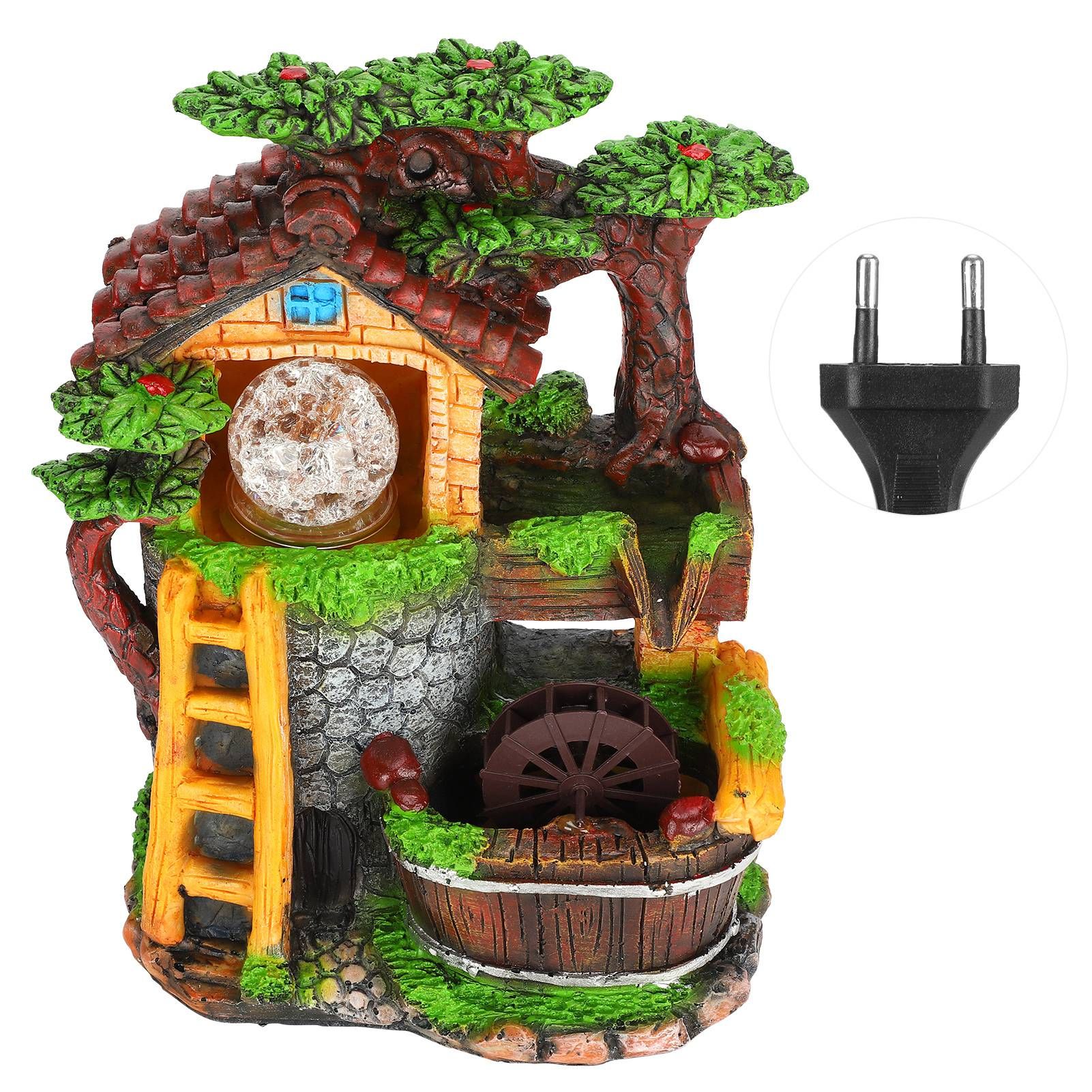 Desktop Fountain Decoration Indoor Simulation Resin Rockery Fake Tree Feng view 2