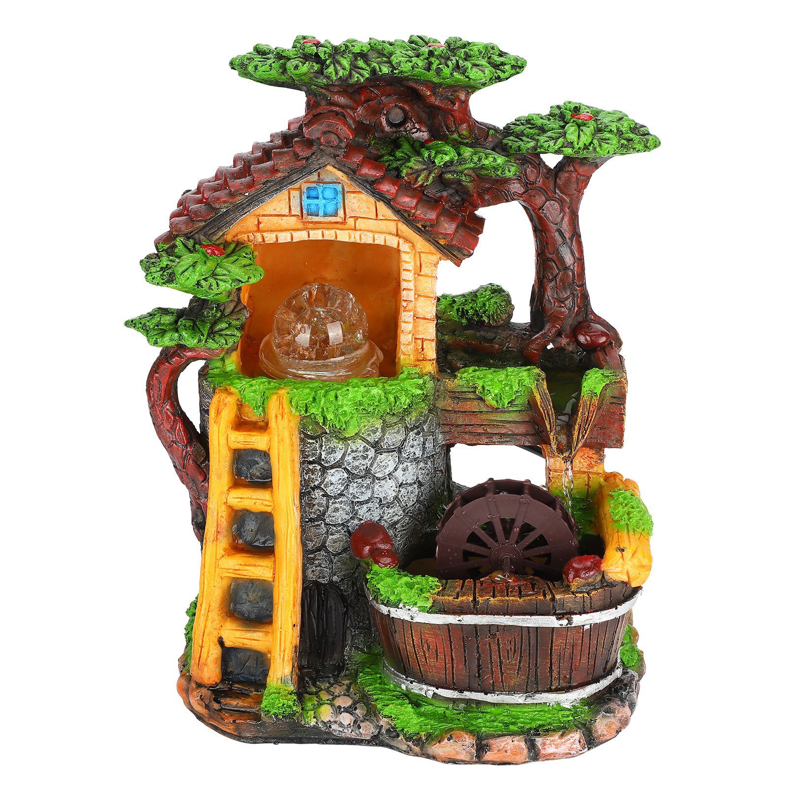 Desktop Fountain Decoration Indoor Simulation Resin Rockery Fake Tree Feng view 5