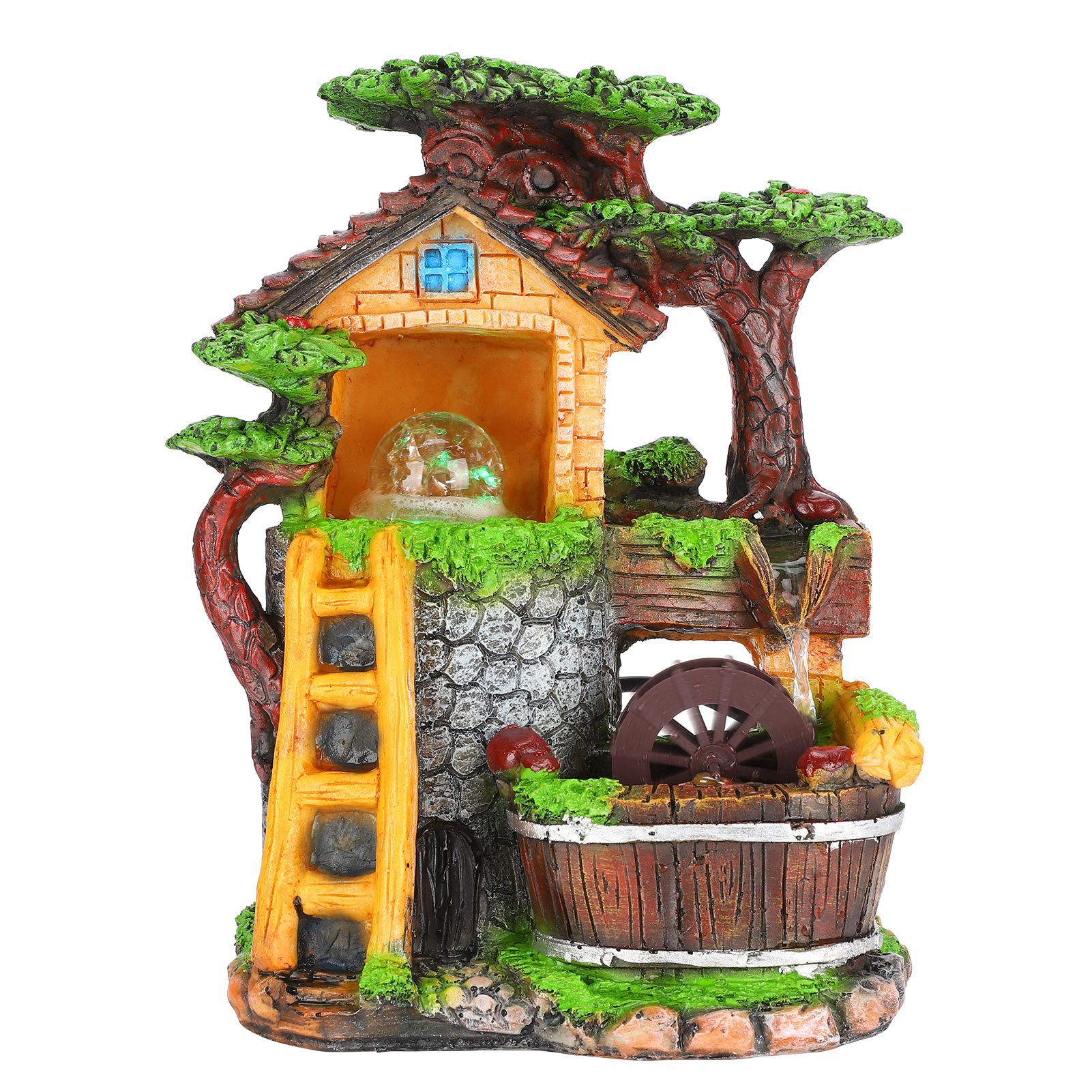 Desktop Fountain Decoration Indoor Simulation Resin Rockery Fake Tree Feng view 6