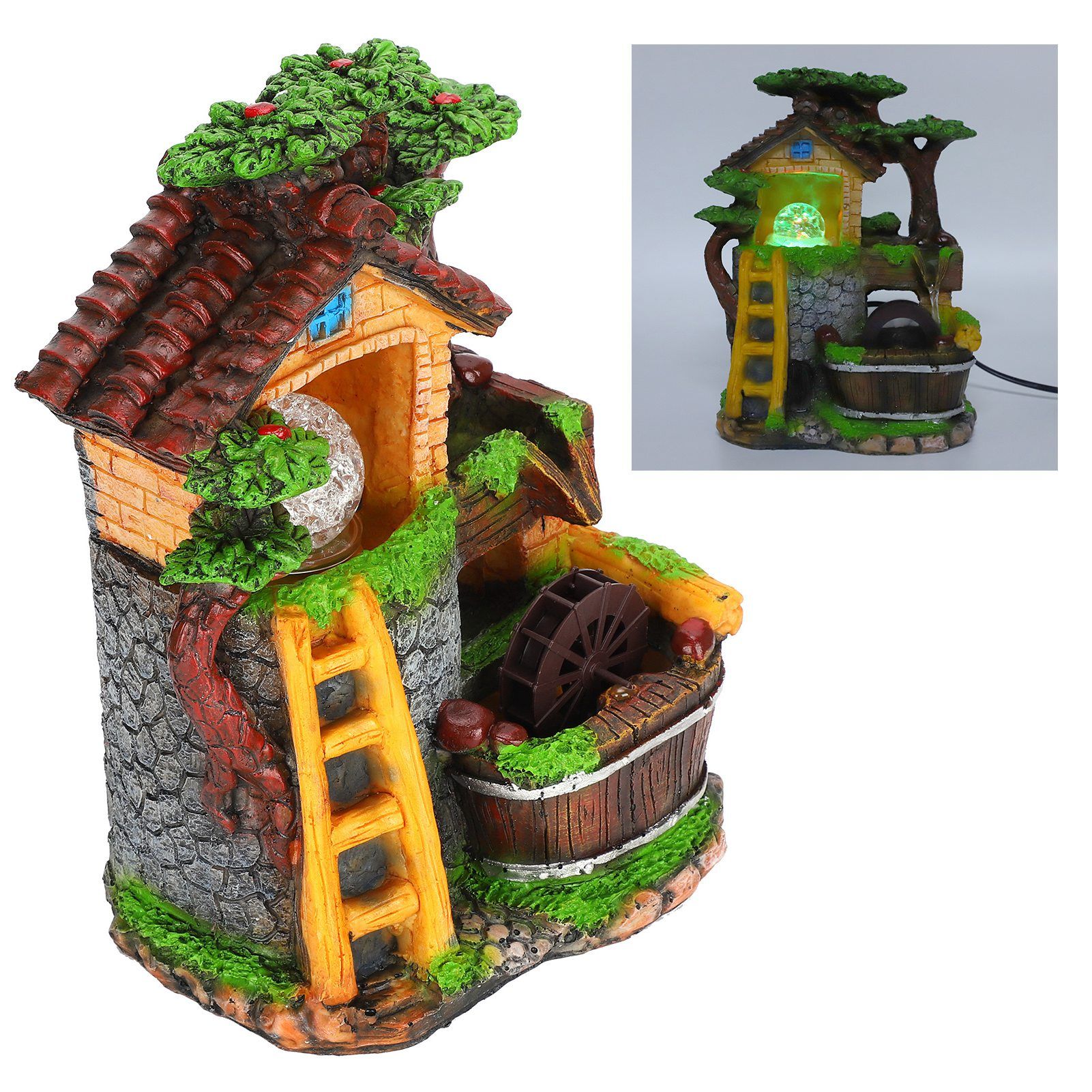 Desktop Fountain Decoration Indoor Simulation Resin Rockery Fake Tree Feng view 9