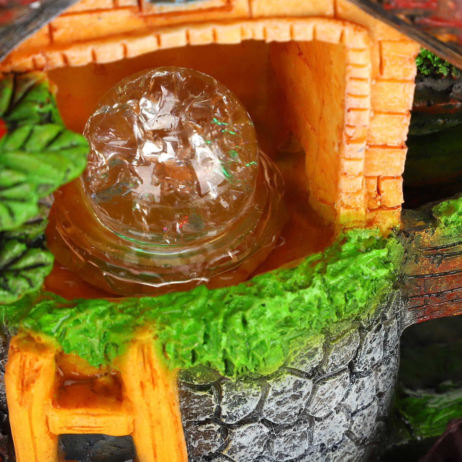 Desktop Fountain Decoration Indoor Simulation Resin Rockery Fake Tree Feng view 12