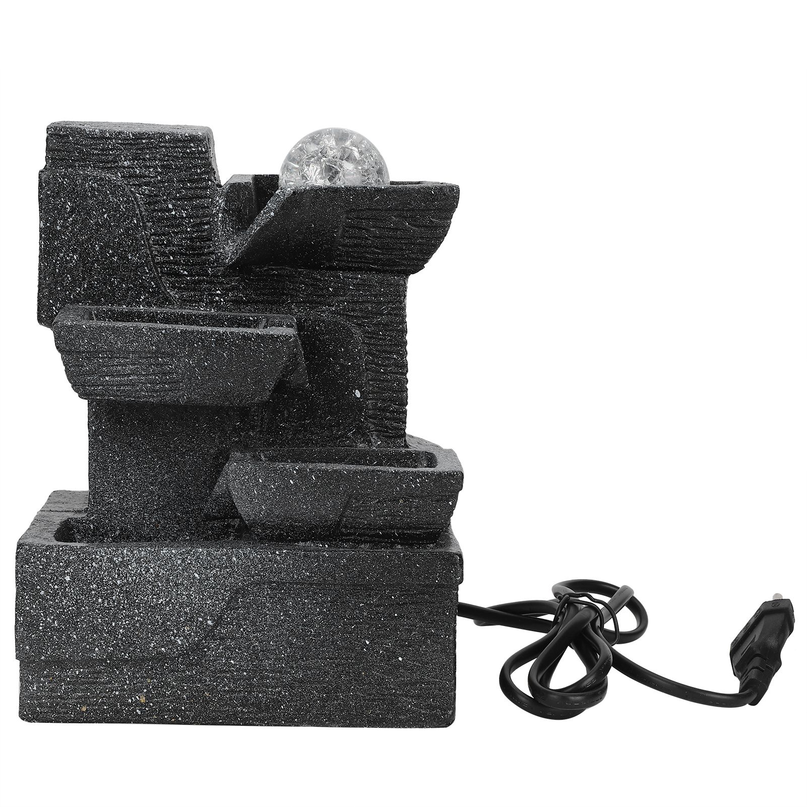 Tabletop Rockery Water Fountain Ornament for Indoor Feng Shui Home Office view 2