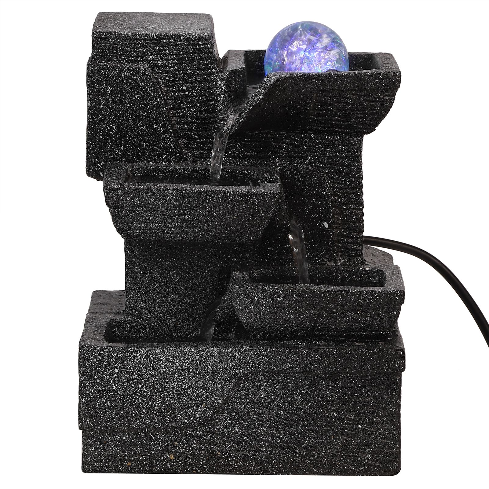 Tabletop Rockery Water Fountain Ornament for Indoor Feng Shui Home Office view 5