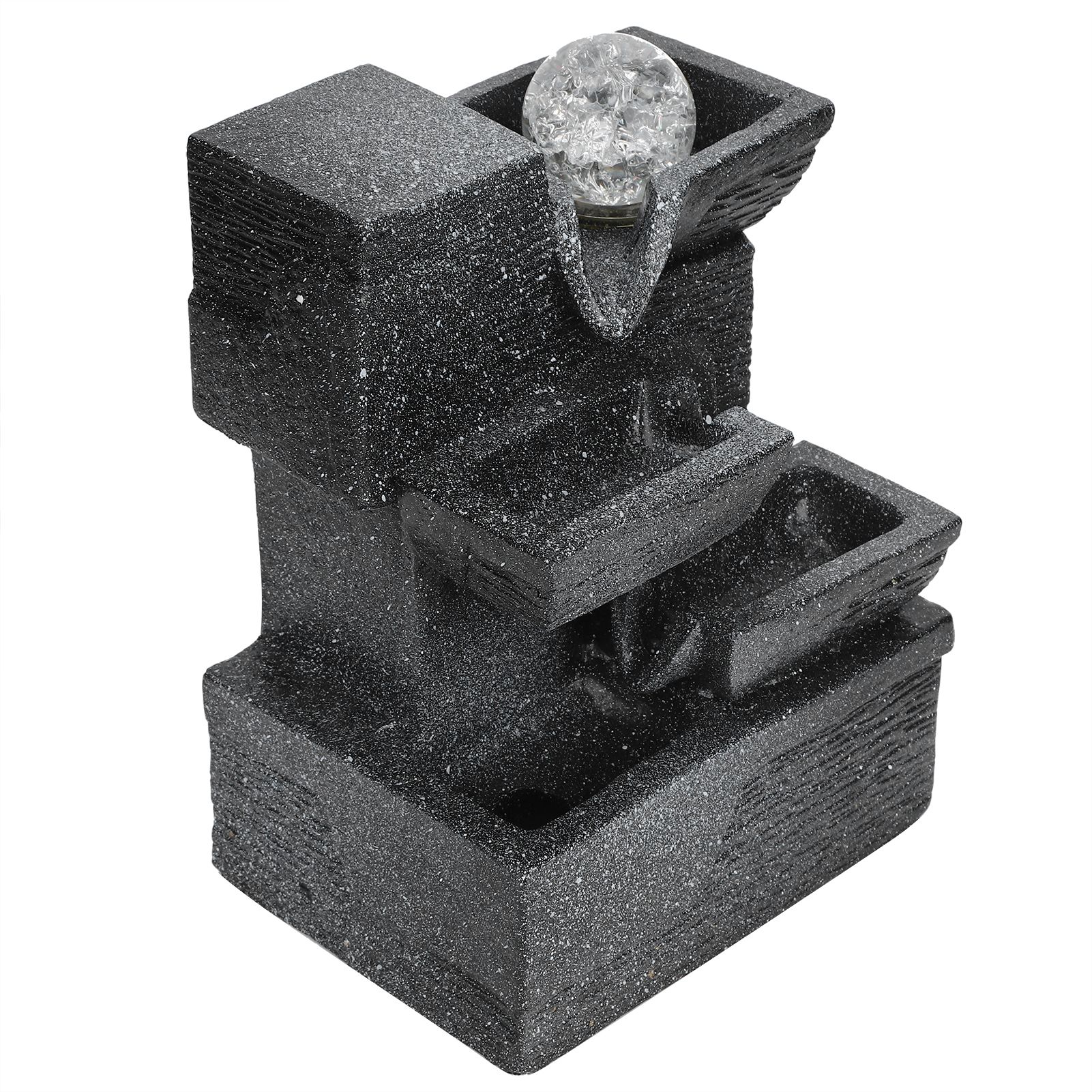 Tabletop Rockery Water Fountain Ornament for Indoor Feng Shui Home Office view 6