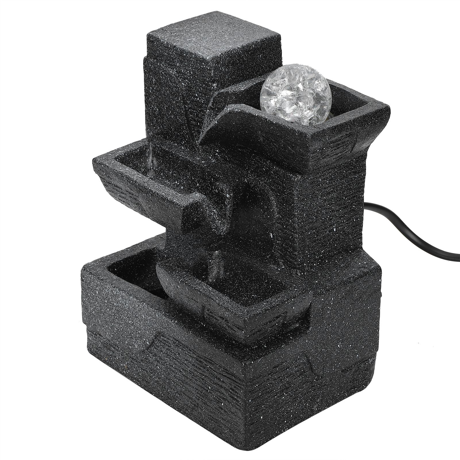 Tabletop Rockery Water Fountain Ornament for Indoor Feng Shui Home Office view 7