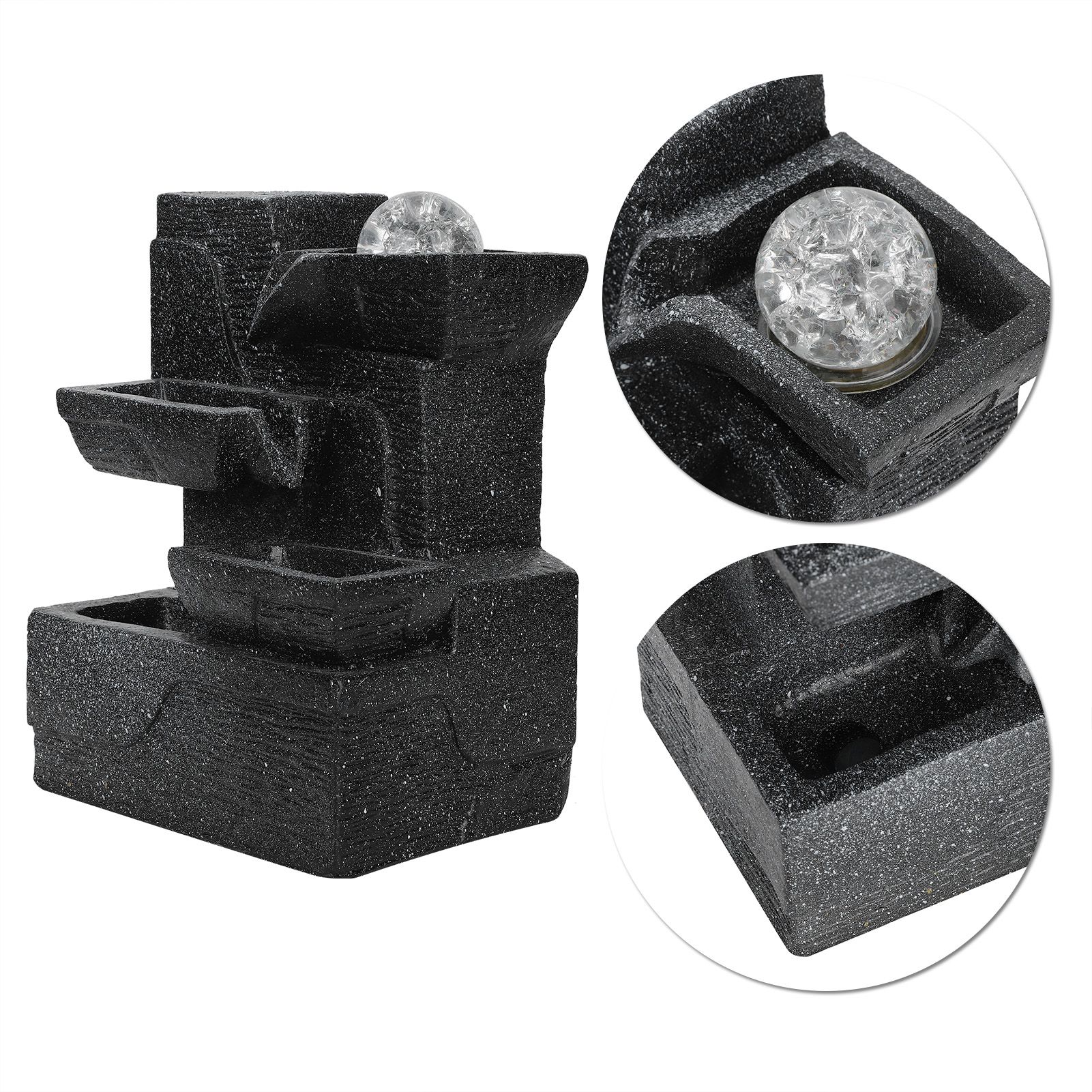 Tabletop Rockery Water Fountain Ornament for Indoor Feng Shui Home Office view 8