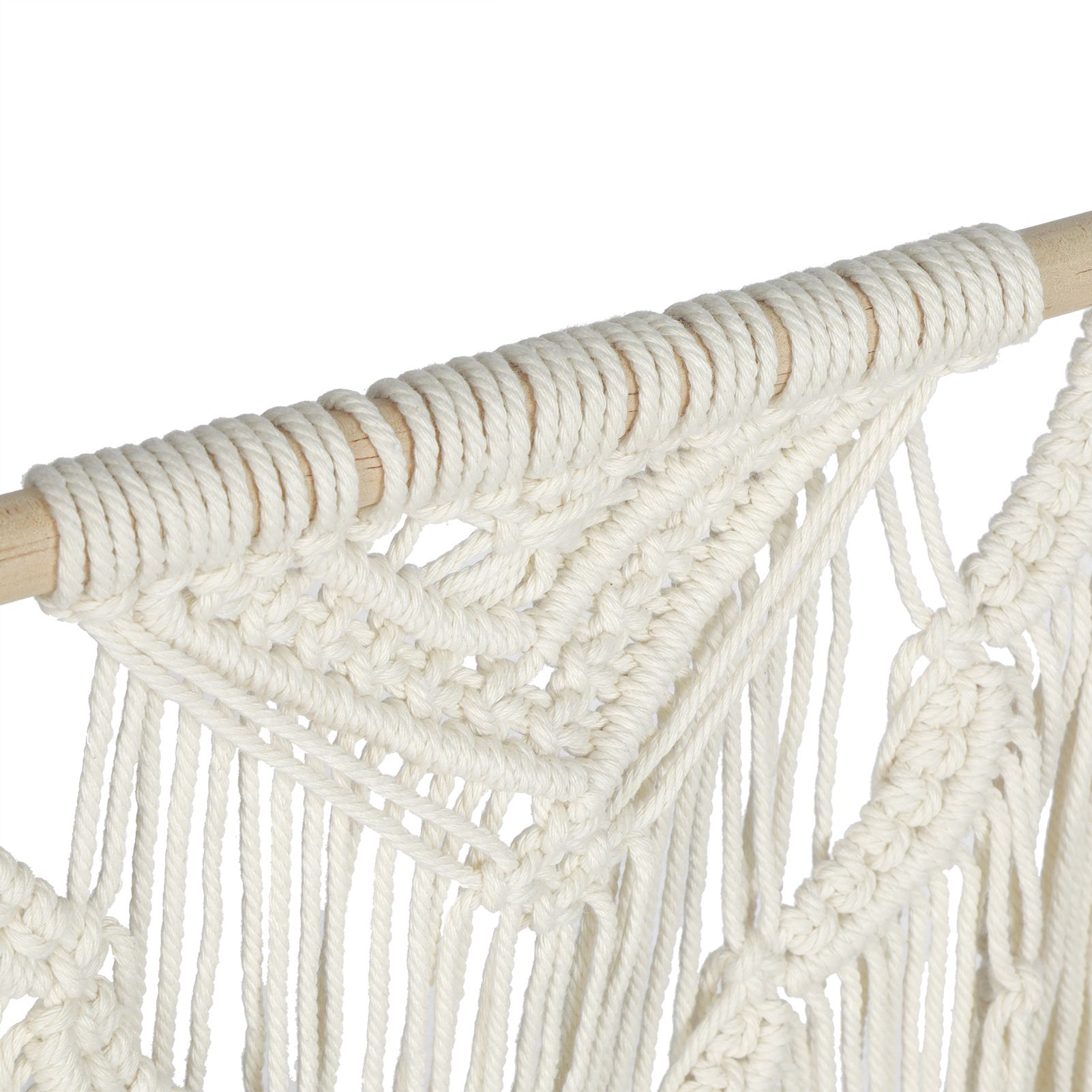 Hand Knitting Wall Hanging Shelf Organizer Rope Plant Pot Holder for Home view 11