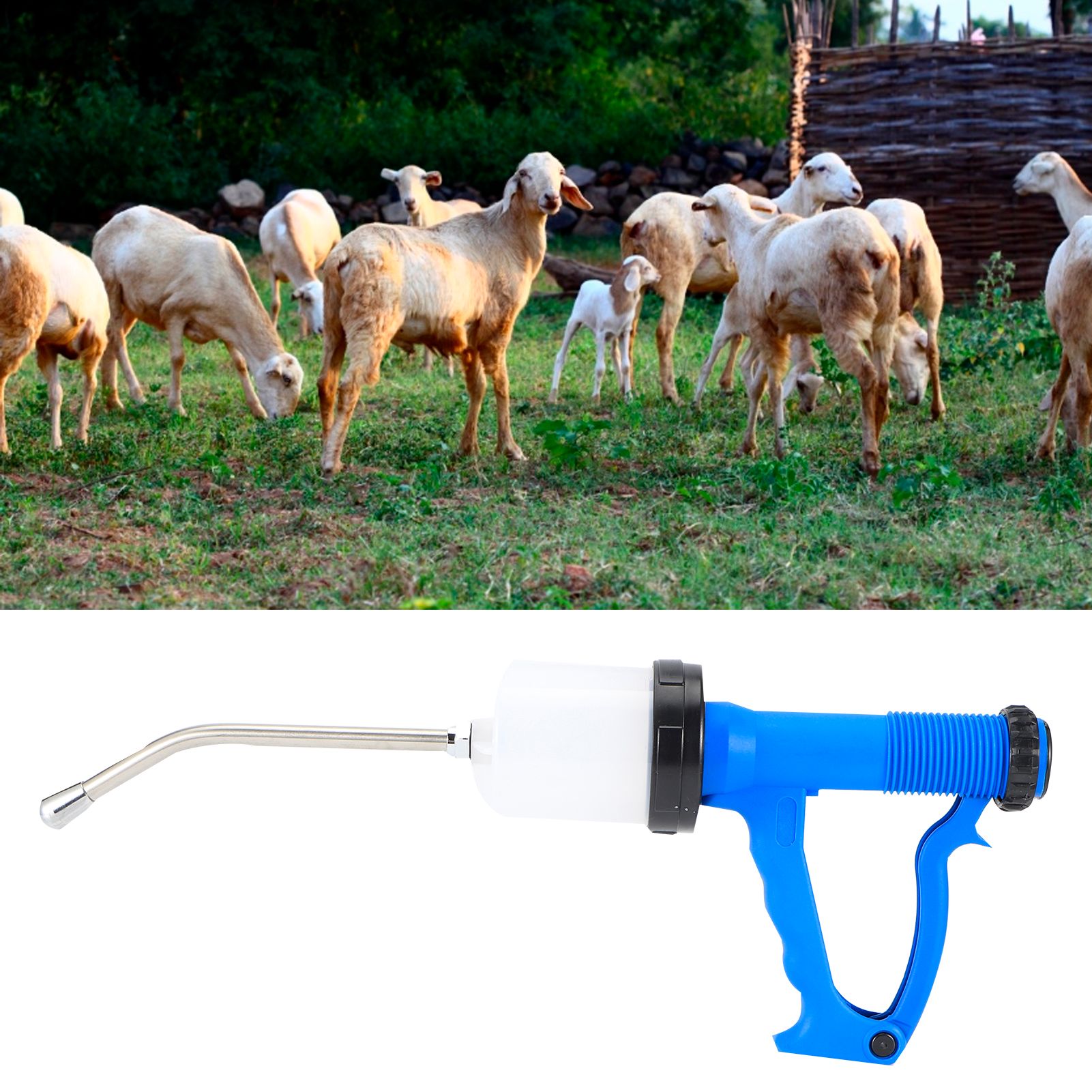 Veterinary Adjustable Continuous Syringe Animal Feeding Oral On Injection Tool view 10