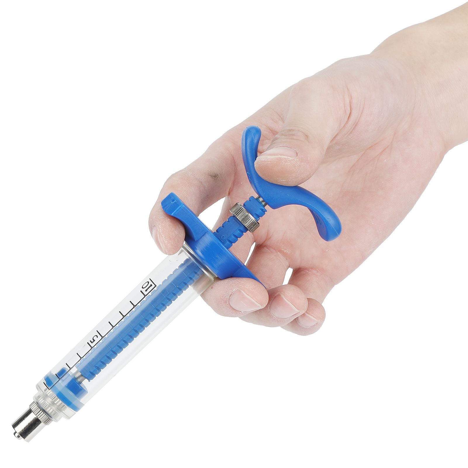 Plastic Steel Syringe Animal Injector Syringe Accessories Animal Nursing view 8
