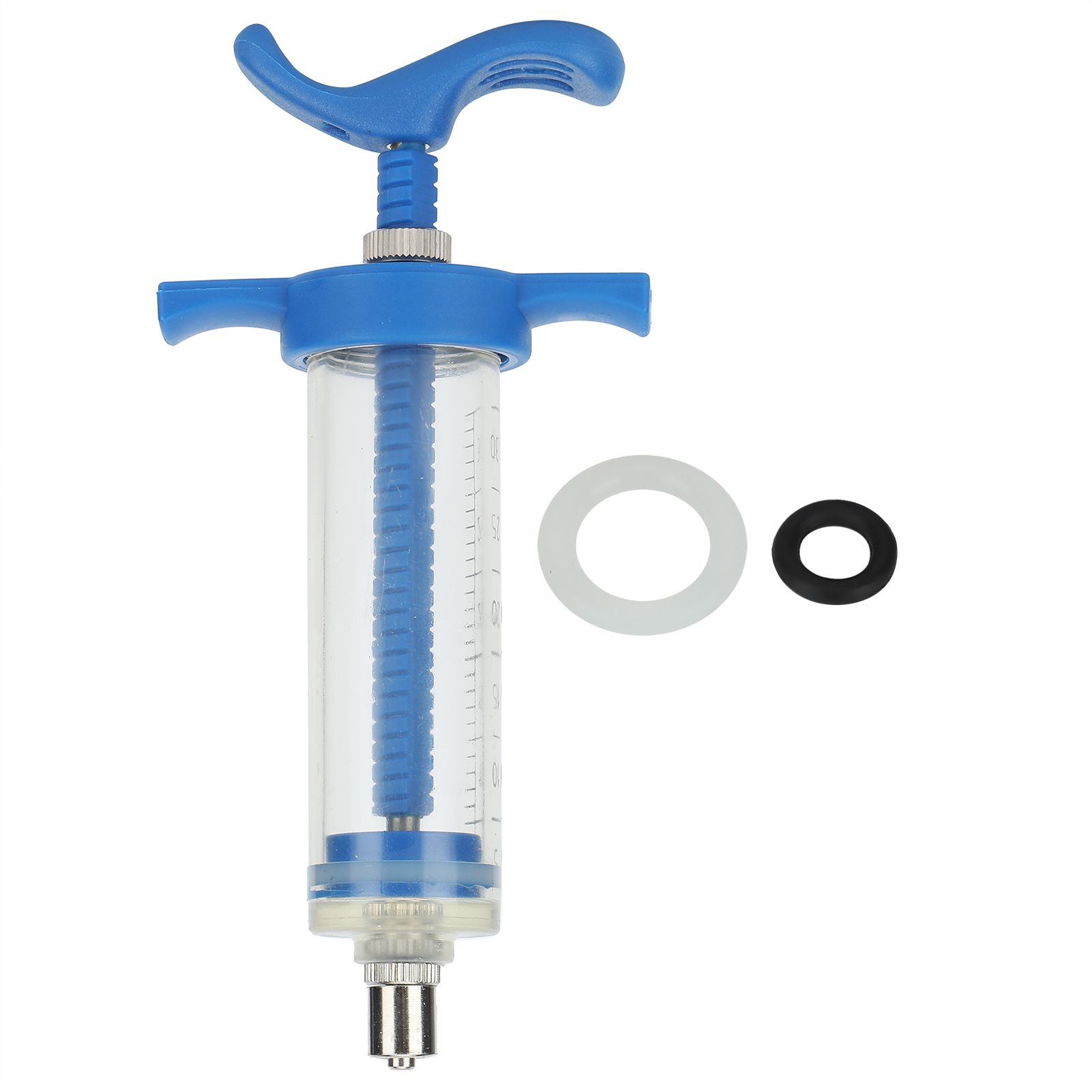 Plastic Steel Syringe Animal Injector Syringe Accessories Animal Nursing view 2