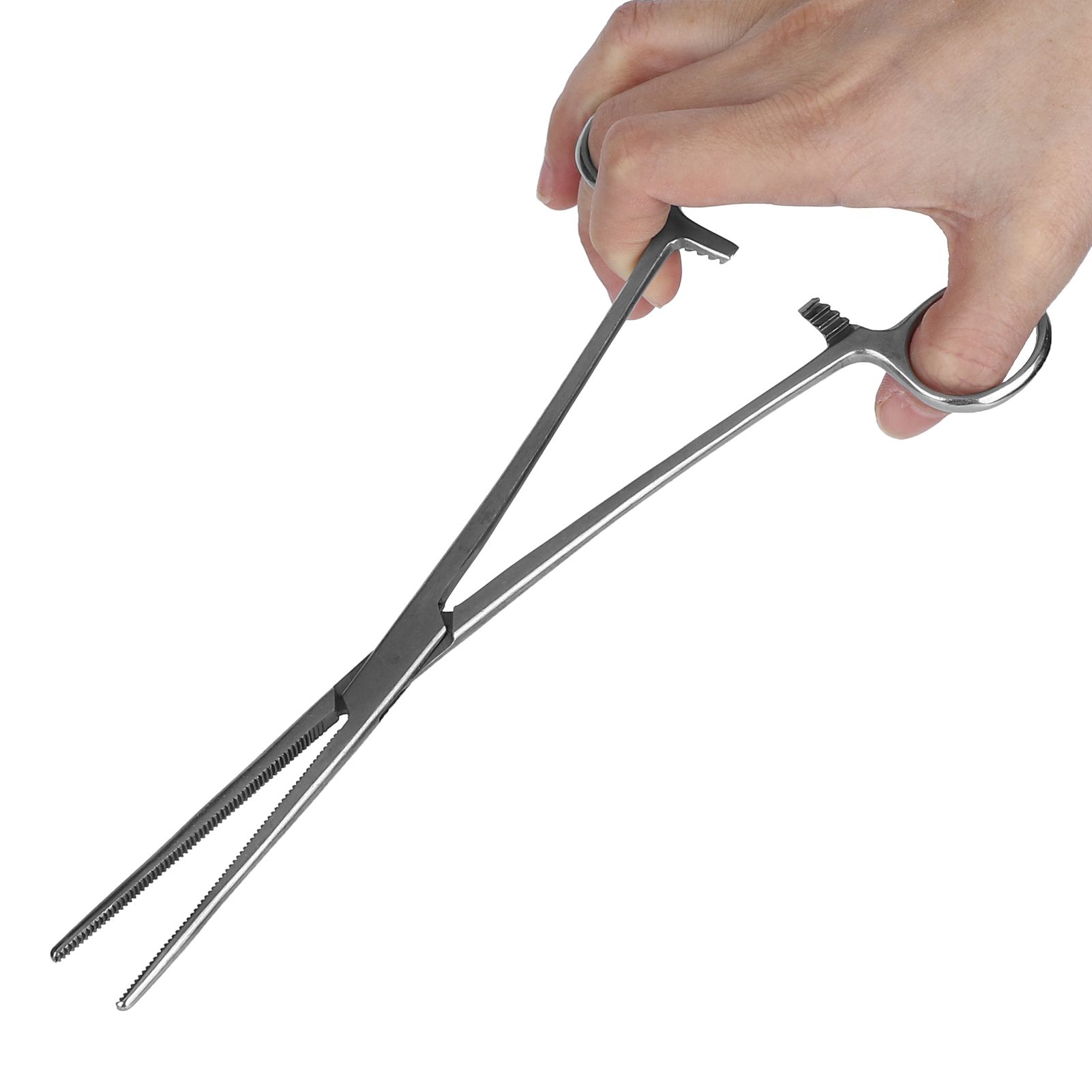 22cm/8.7in Haemostatic Hemostat Forceps Portable Stainless Steel Pliers Hair view 4