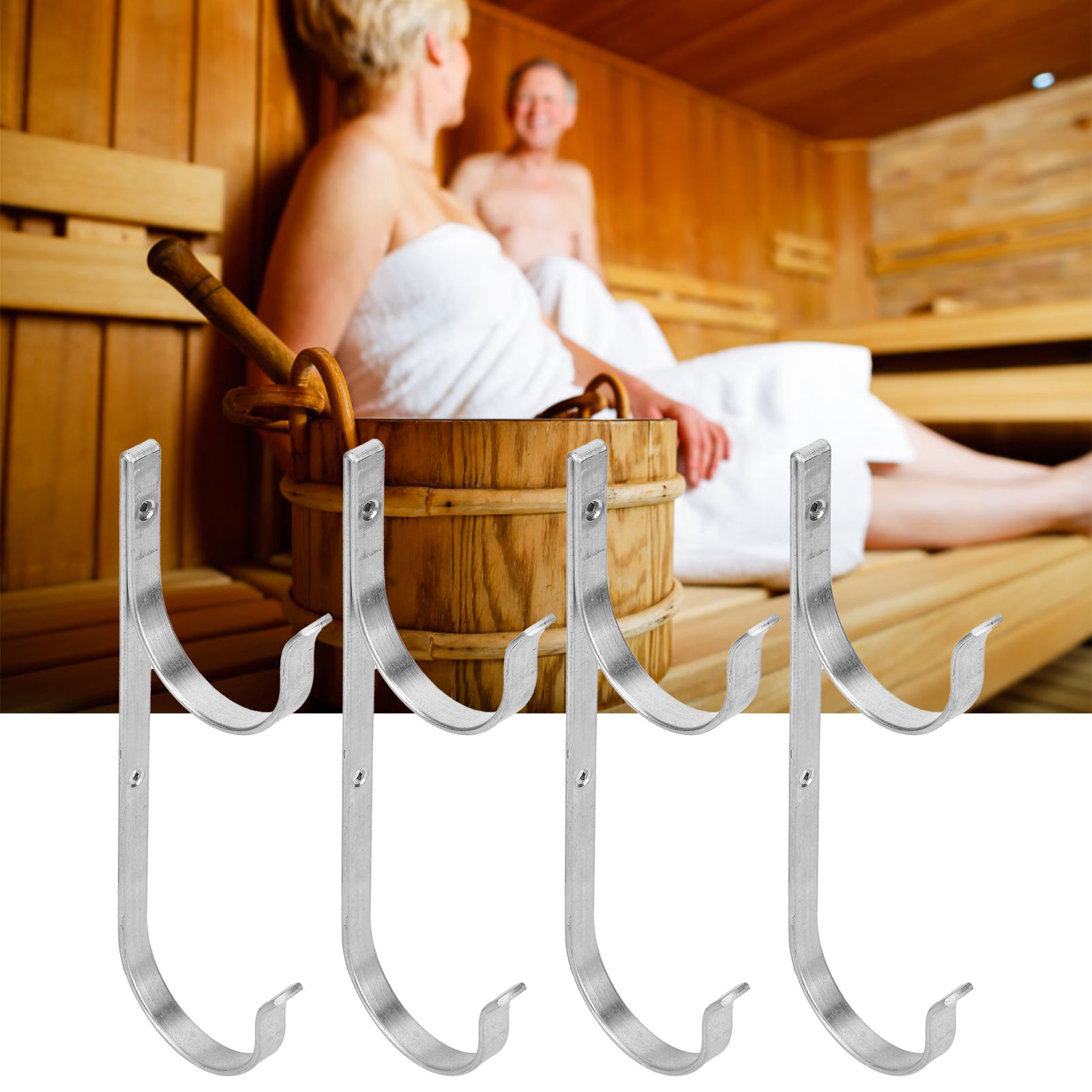 4pcs Aluminum Alloy Hook Clothes Towel Hanger Organizer Supplies for Swimming view 10
