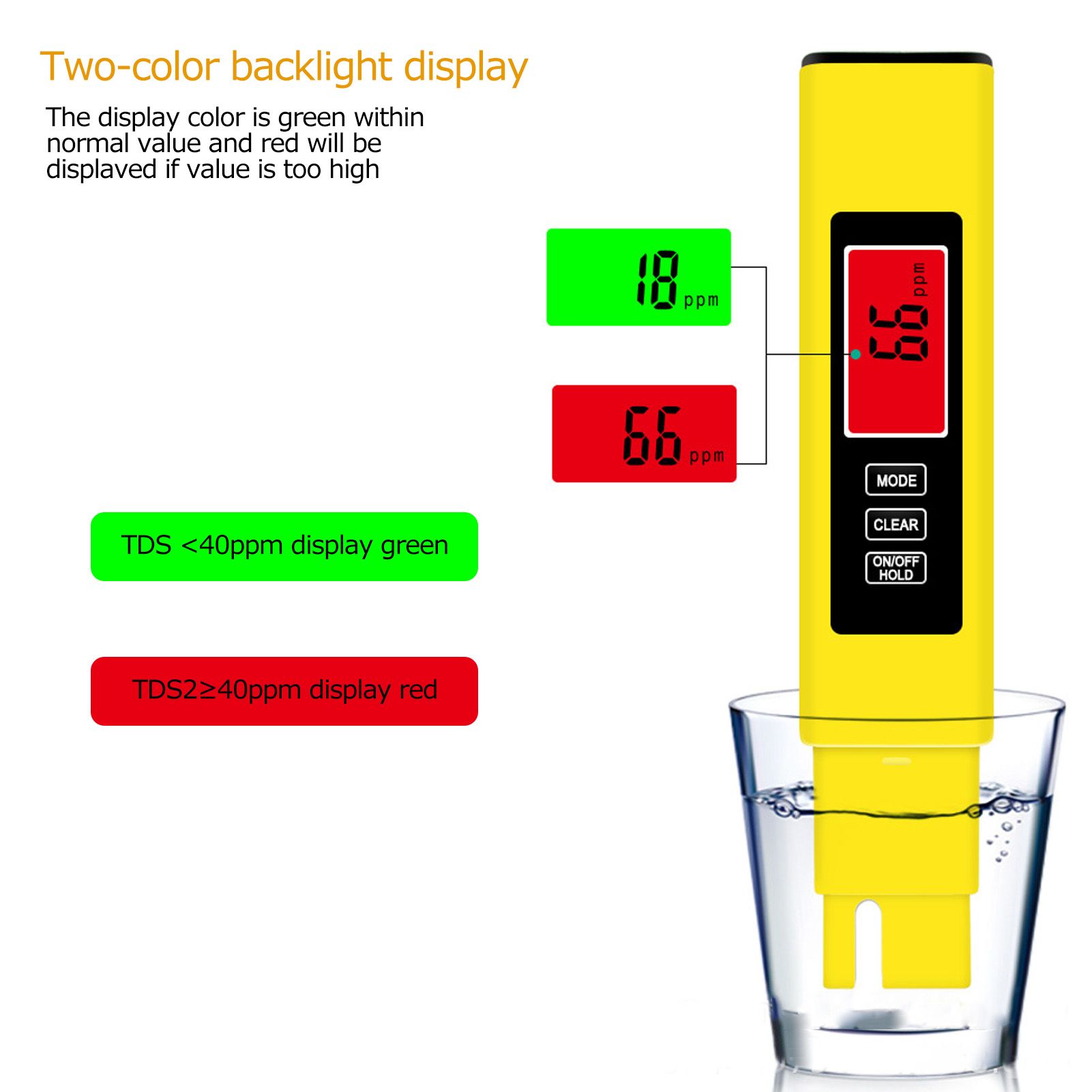 3‑in‑1 Digital Water Quality Tester Test Meter Pen Professional TDS EC view 12