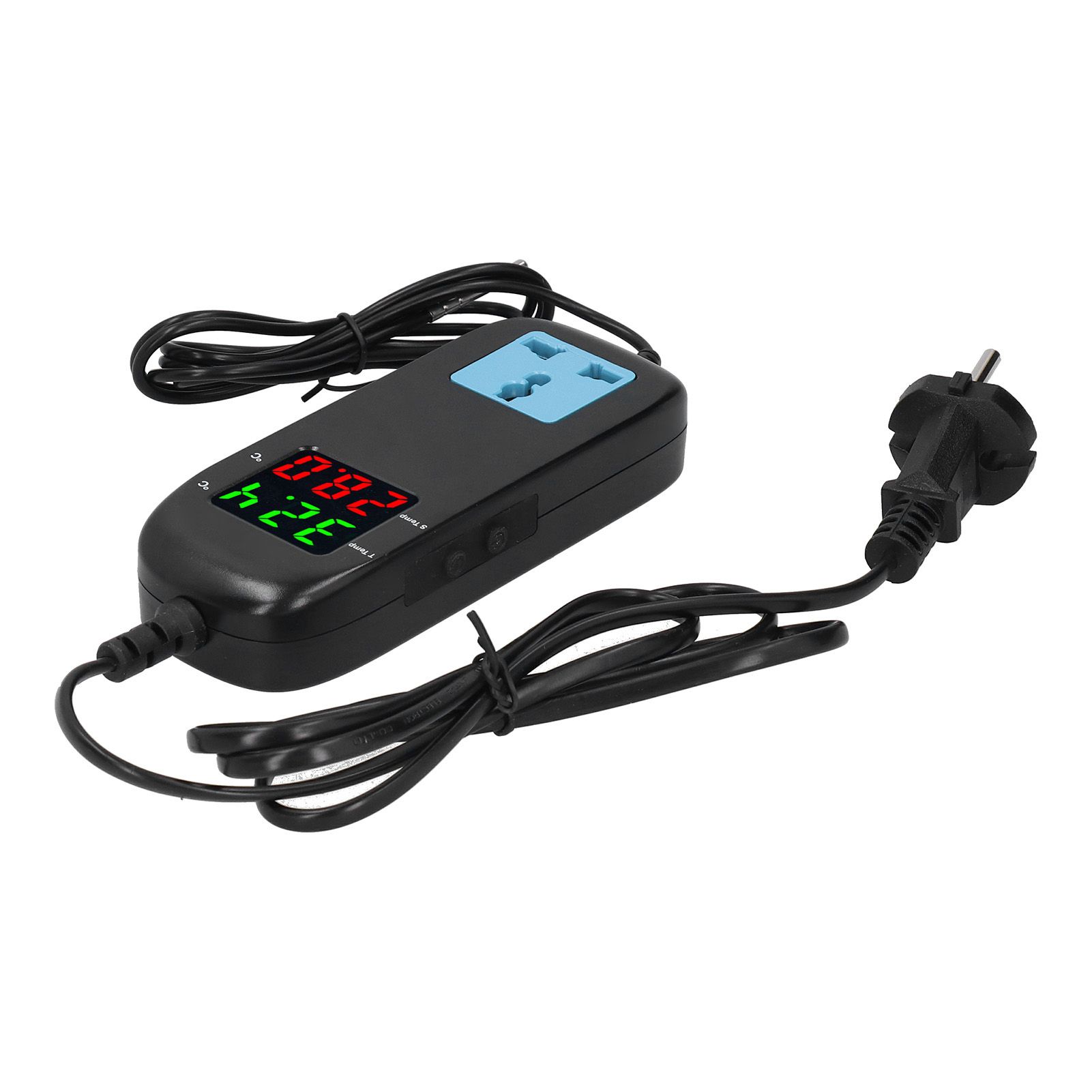 Electronic Thermostat Temperature Controller Dual LED Display with Power Cord view 3