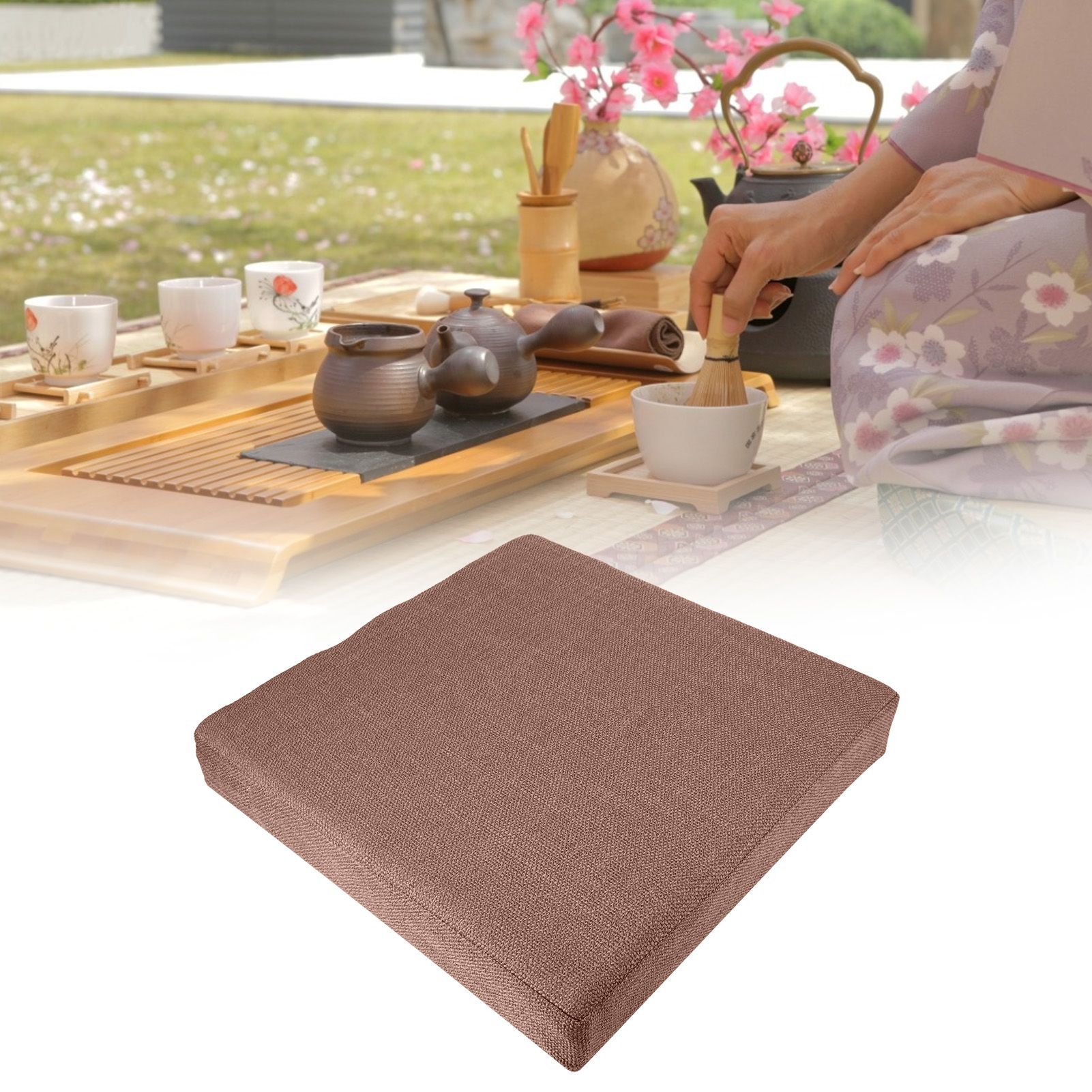 Household Square Soft Yoga Floor Cushion Removable Washable Meditation Mat view 10
