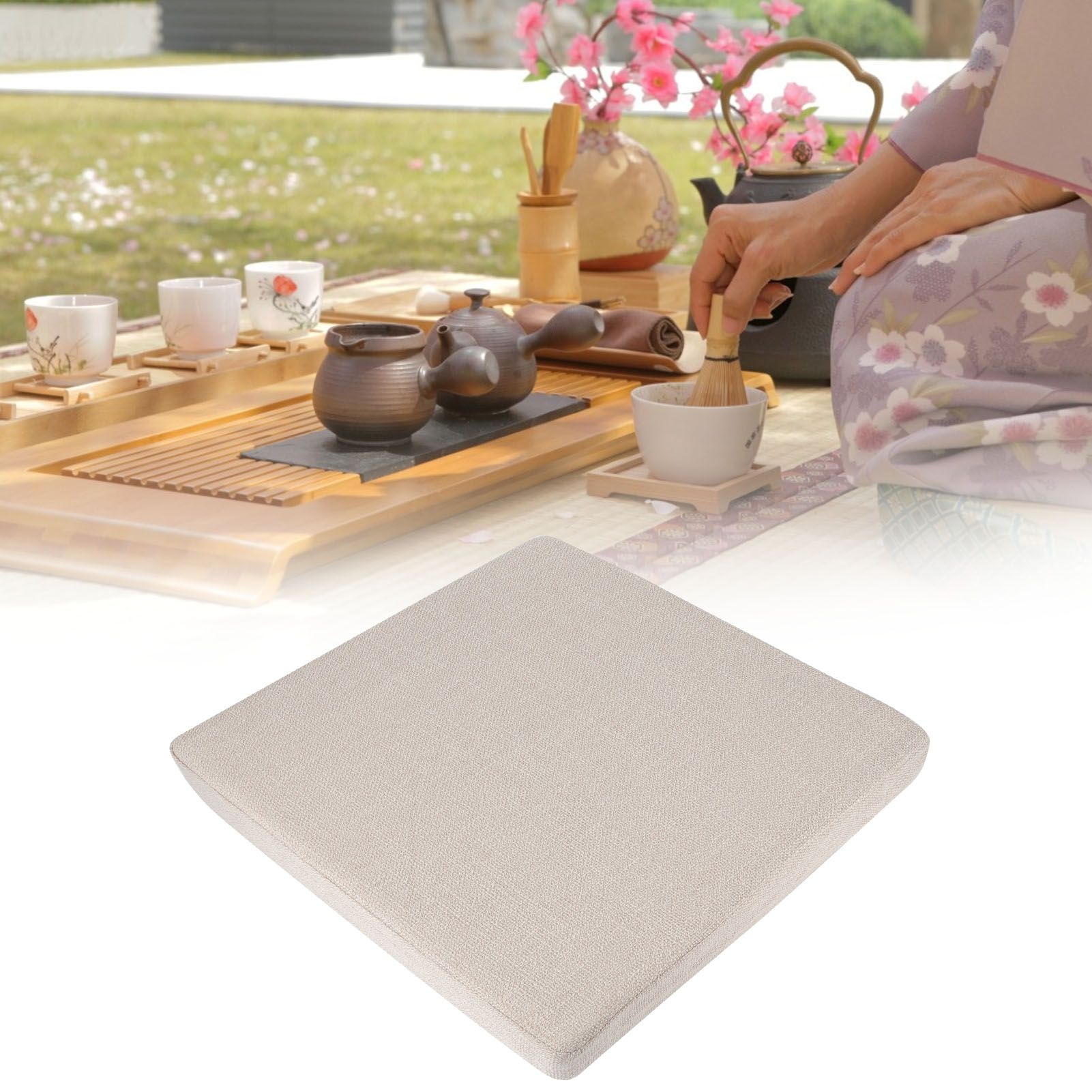 Household Square Soft Yoga Floor Cushion Removable Washable Meditation Mat view 10