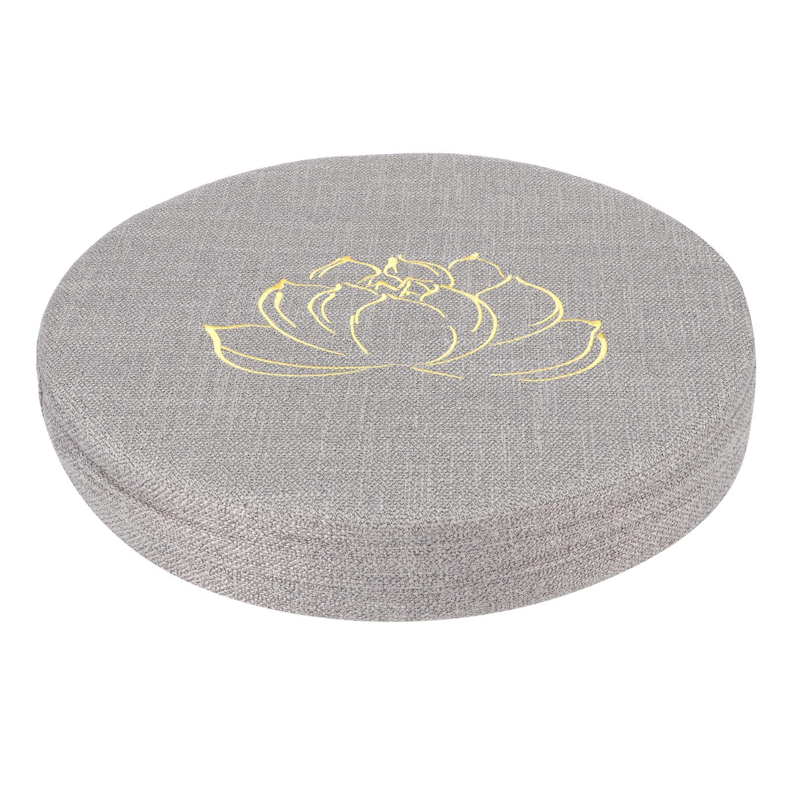 Embroidery Linen Cushion Thickened Round Straw Yoga Mat Home Balcony Seating view 2