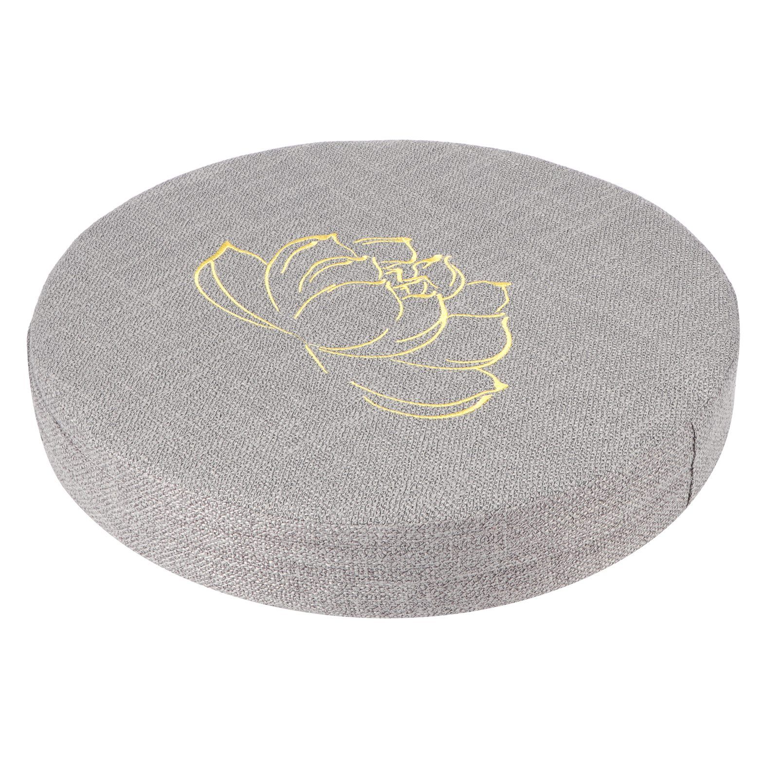 Embroidery Linen Cushion Thickened Round Straw Yoga Mat Home Balcony Seating view 3