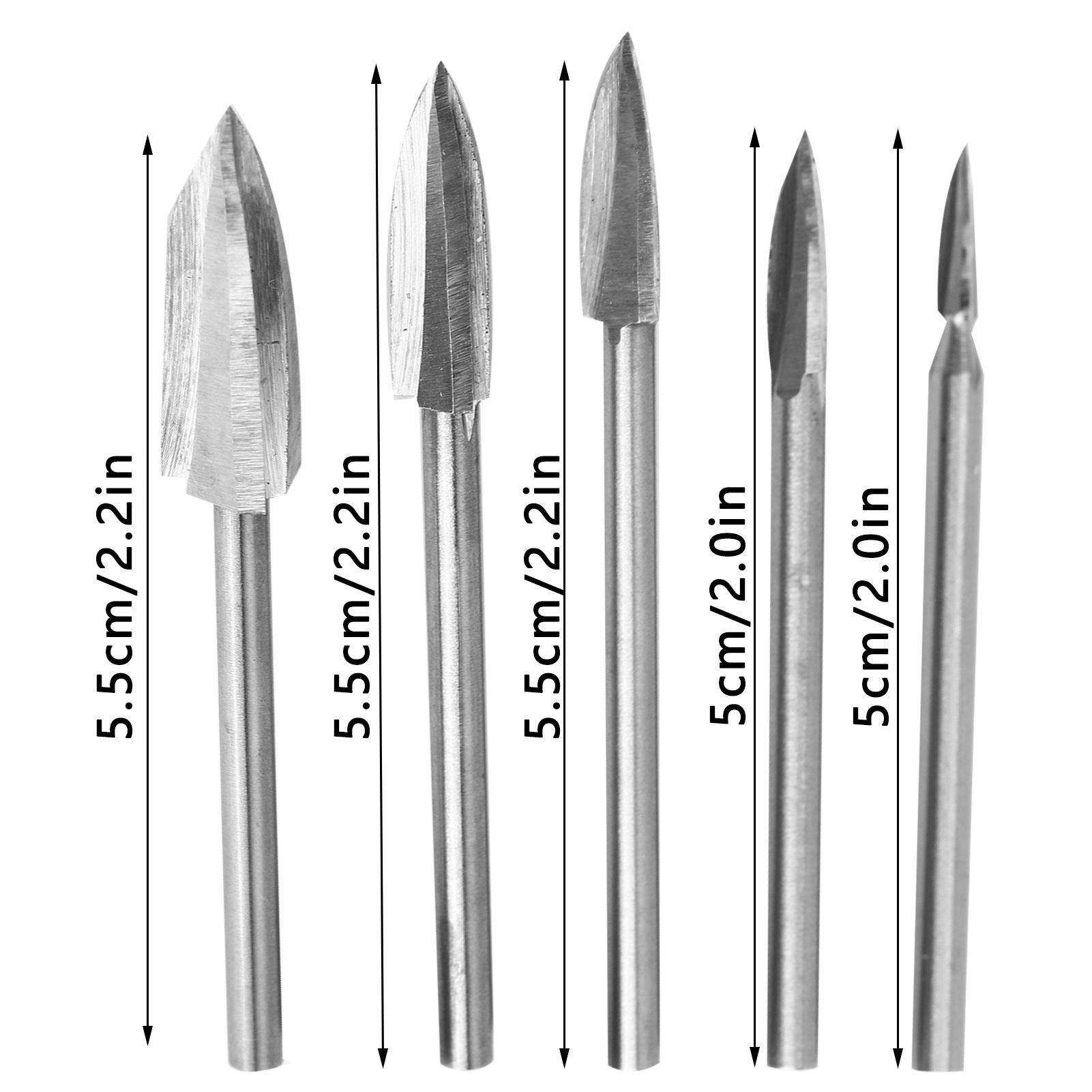 5PCS/Set Wood Engraving Tool Milling Cutter Root Carving Tools for DIY Woodworking view 11