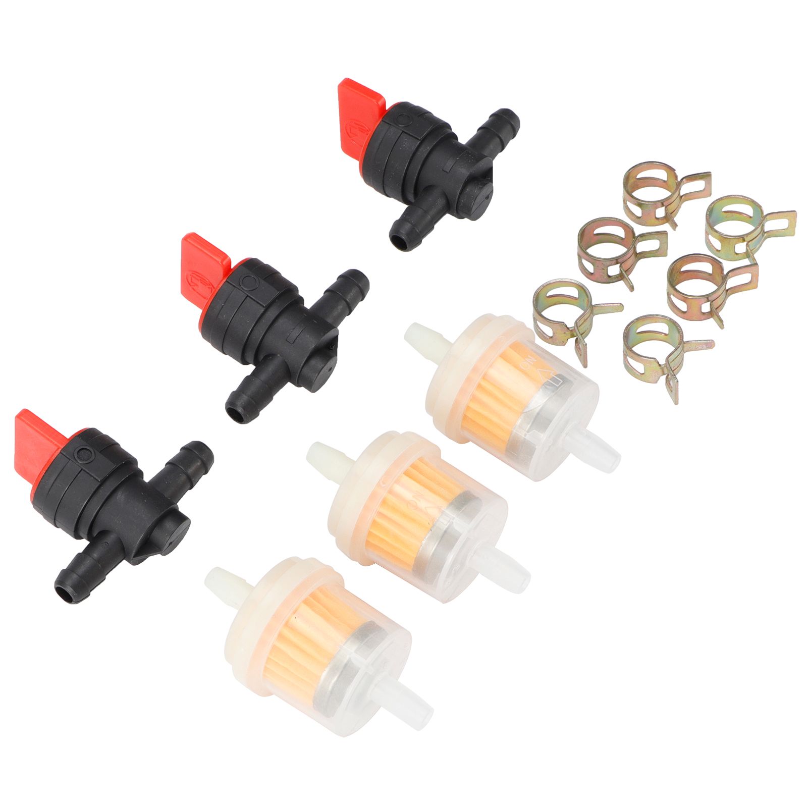 G1/4 Gas Tank Shut Cut Off Valve Filter Clamp Kit for Garden Brush Cutter Lawn view 3