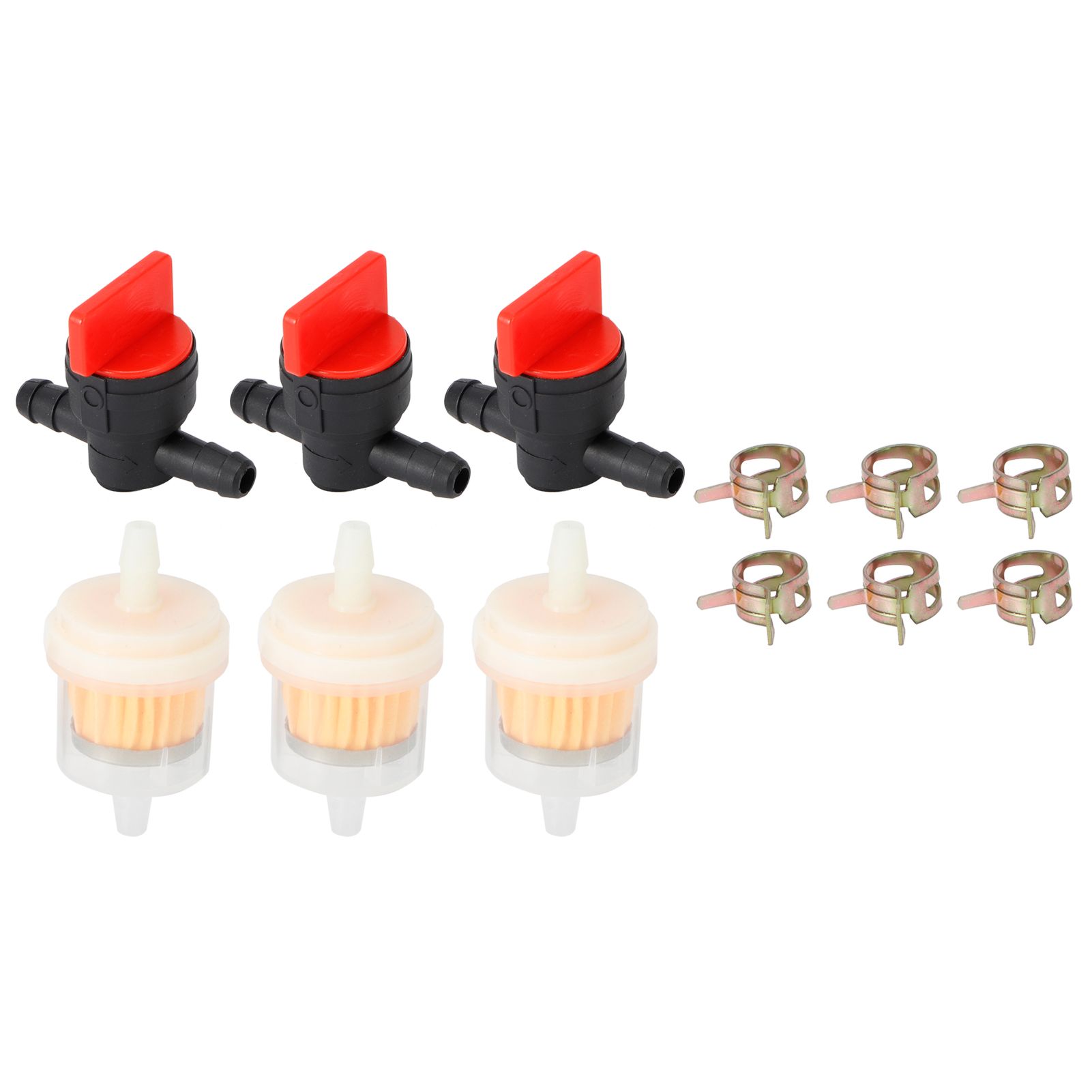 G1/4 Gas Tank Shut Cut Off Valve Filter Clamp Kit for Garden Brush Cutter Lawn view 5