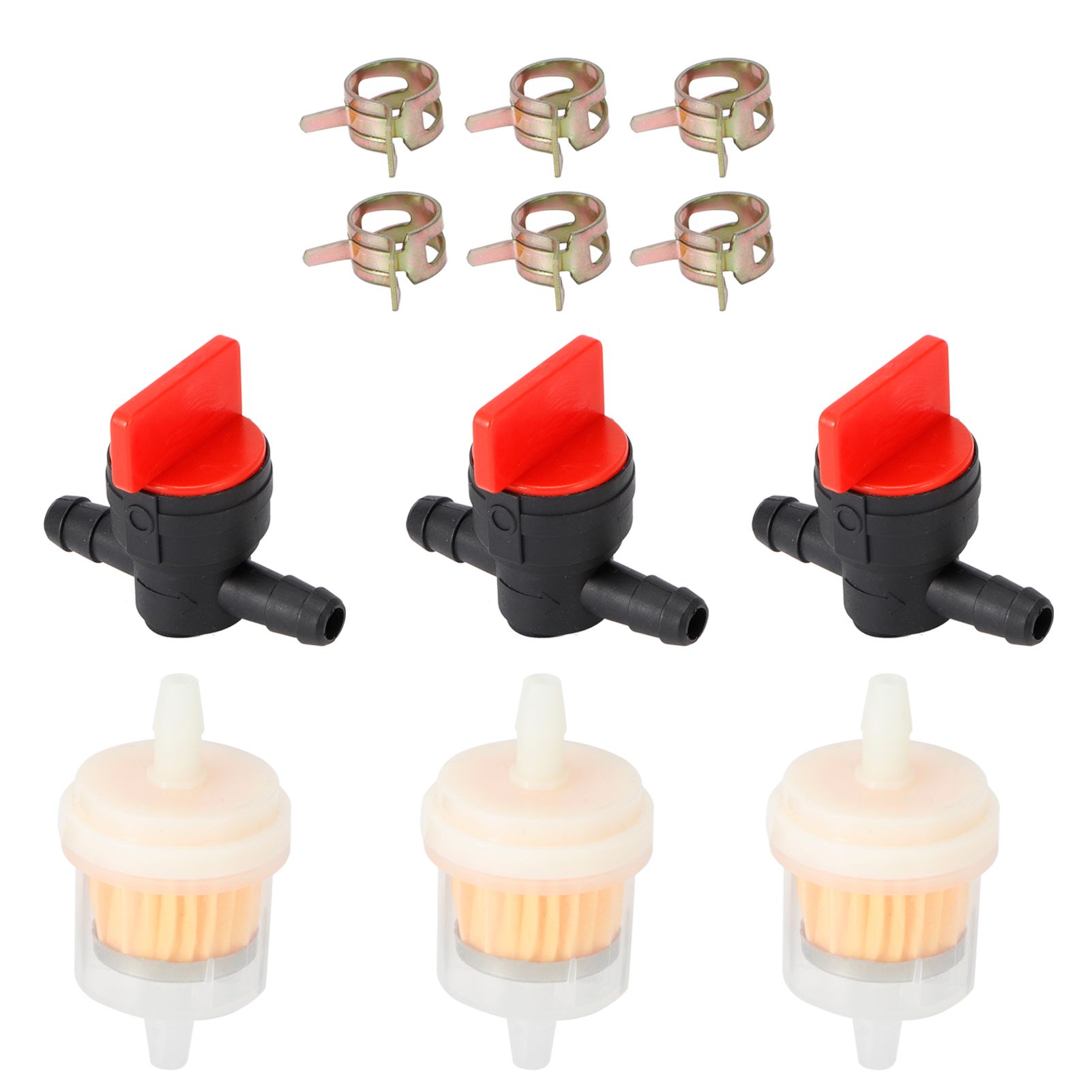 G1/4 Gas Tank Shut Cut Off Valve Filter Clamp Kit for Garden Brush Cutter Lawn view 7