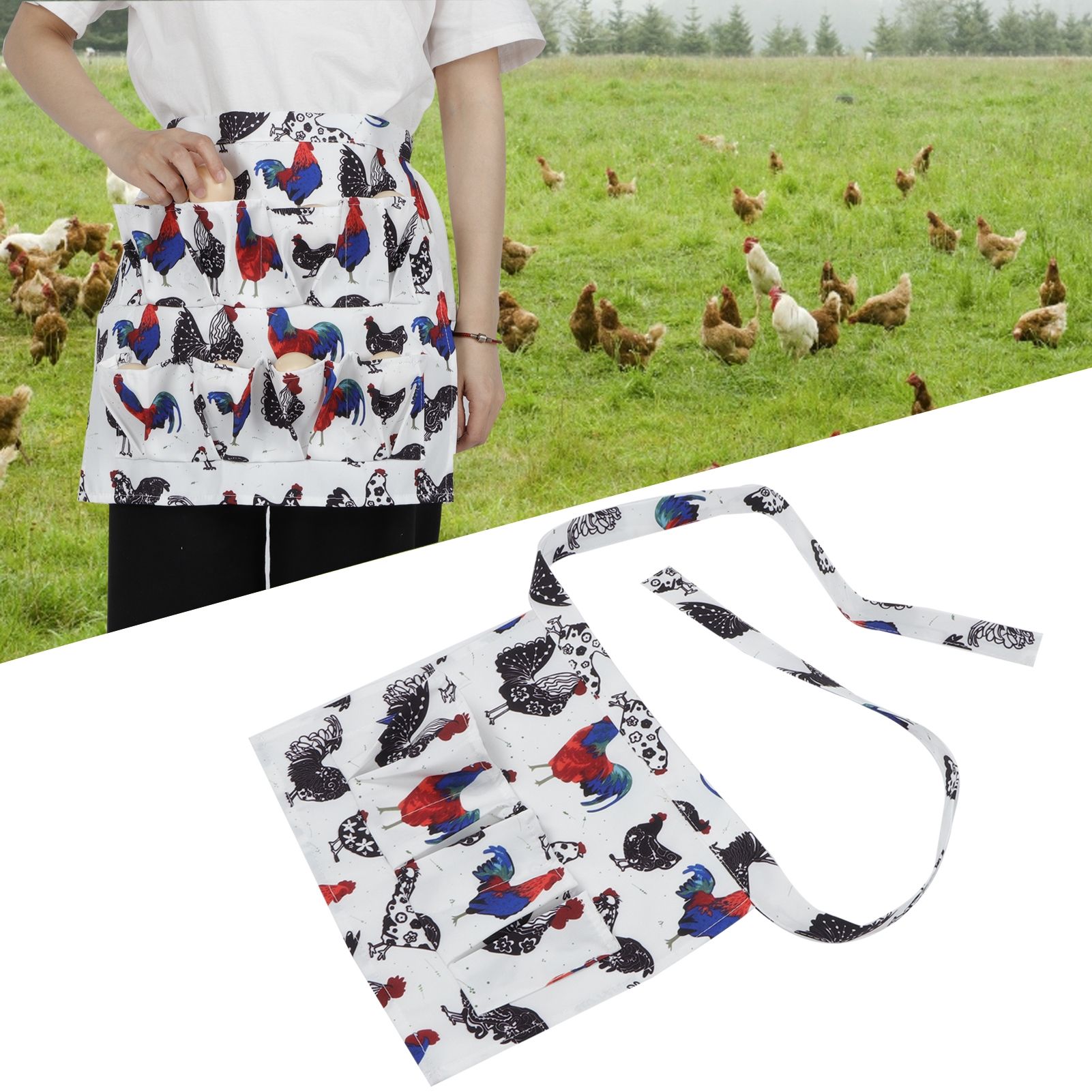 Multiple Pockets Eggs Collecting Gathering Holding Apron for Chicken Duck Eggs view 9
