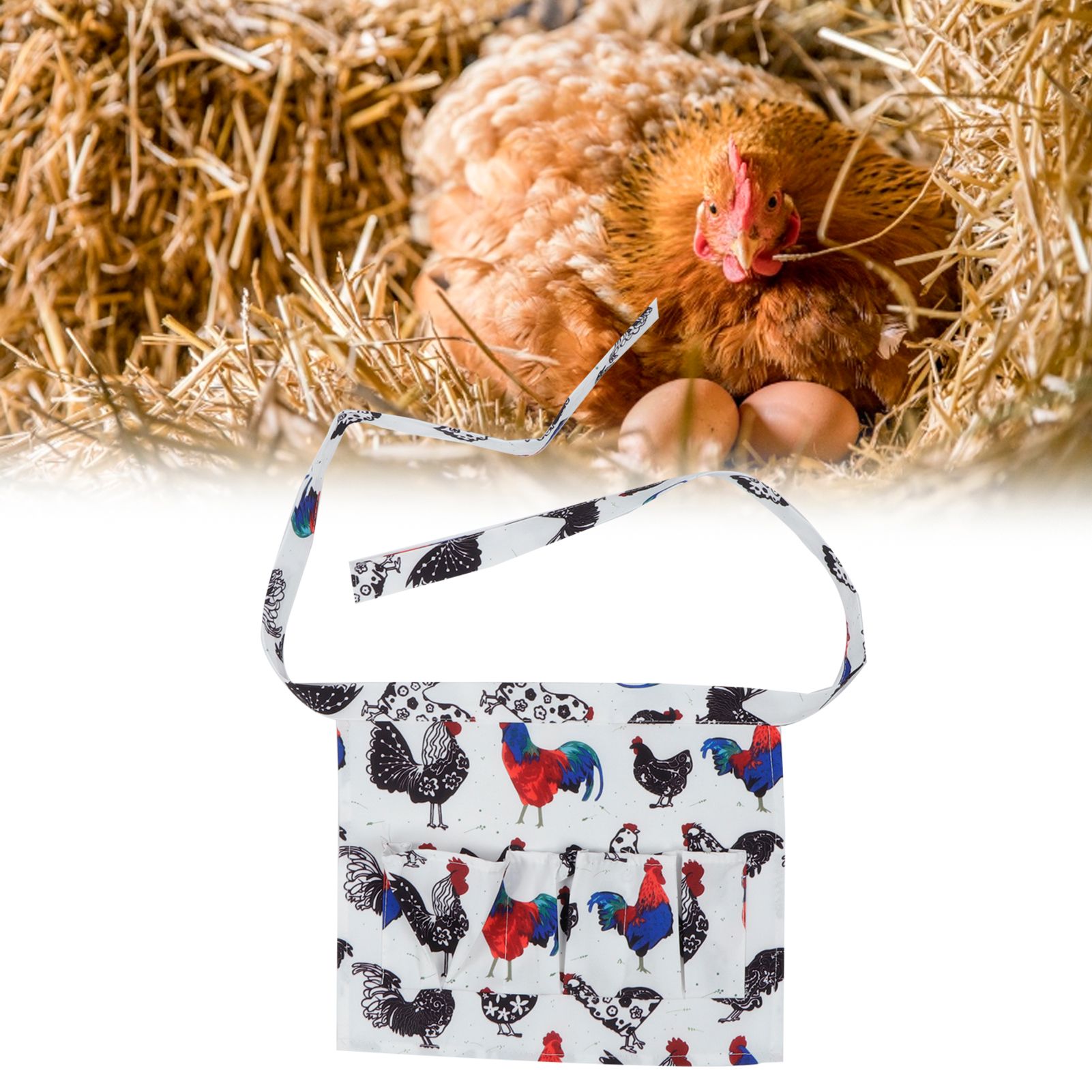 Multiple Pockets Eggs Collecting Gathering Holding Apron for Chicken Duck Eggs view 10