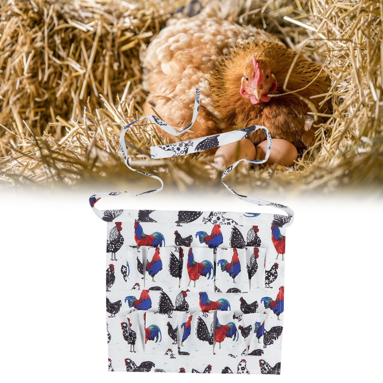 Multiple Pockets Eggs Collecting Gathering Holding Apron for Chicken Duck Eggs view 10