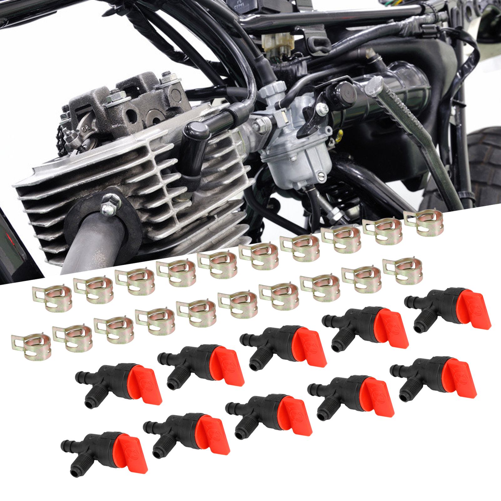 90 Degree Fuel Shut Off Valve Carburetor Parts for 1/4in Tube 698181 494539 view 10