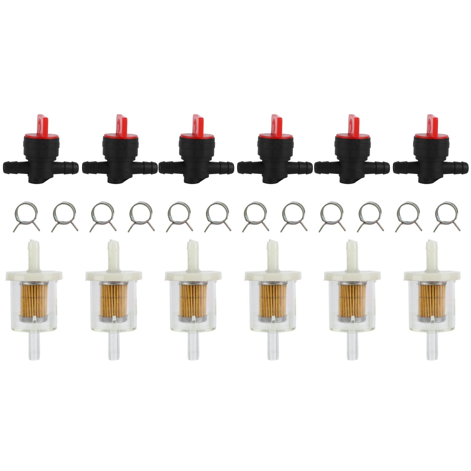 Carburetor Filter Cutoff Shut Off Valve Clamp Kit for Garden Brush Cutter Lawn view 2