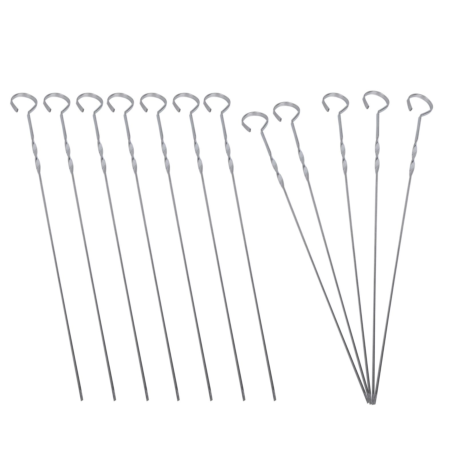 14in BBQ Skewers Set Portable Stainless Steel Barbecue Sticks Needle Outdoor