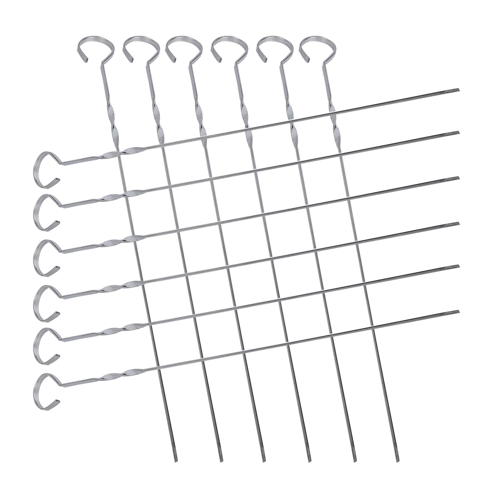 14in BBQ Skewers Set Portable Stainless Steel Barbecue Sticks Needle Outdoor view 5