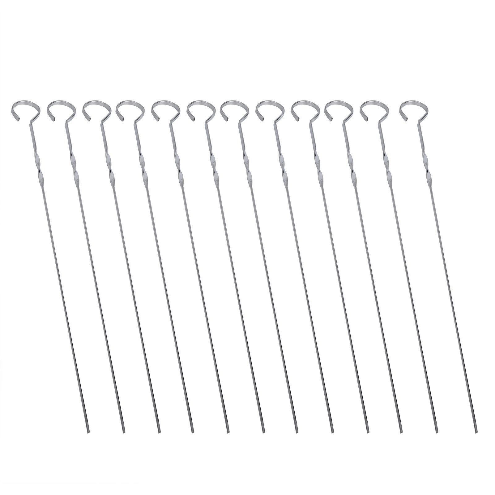 14in BBQ Skewers Set Portable Stainless Steel Barbecue Sticks Needle Outdoor view 6