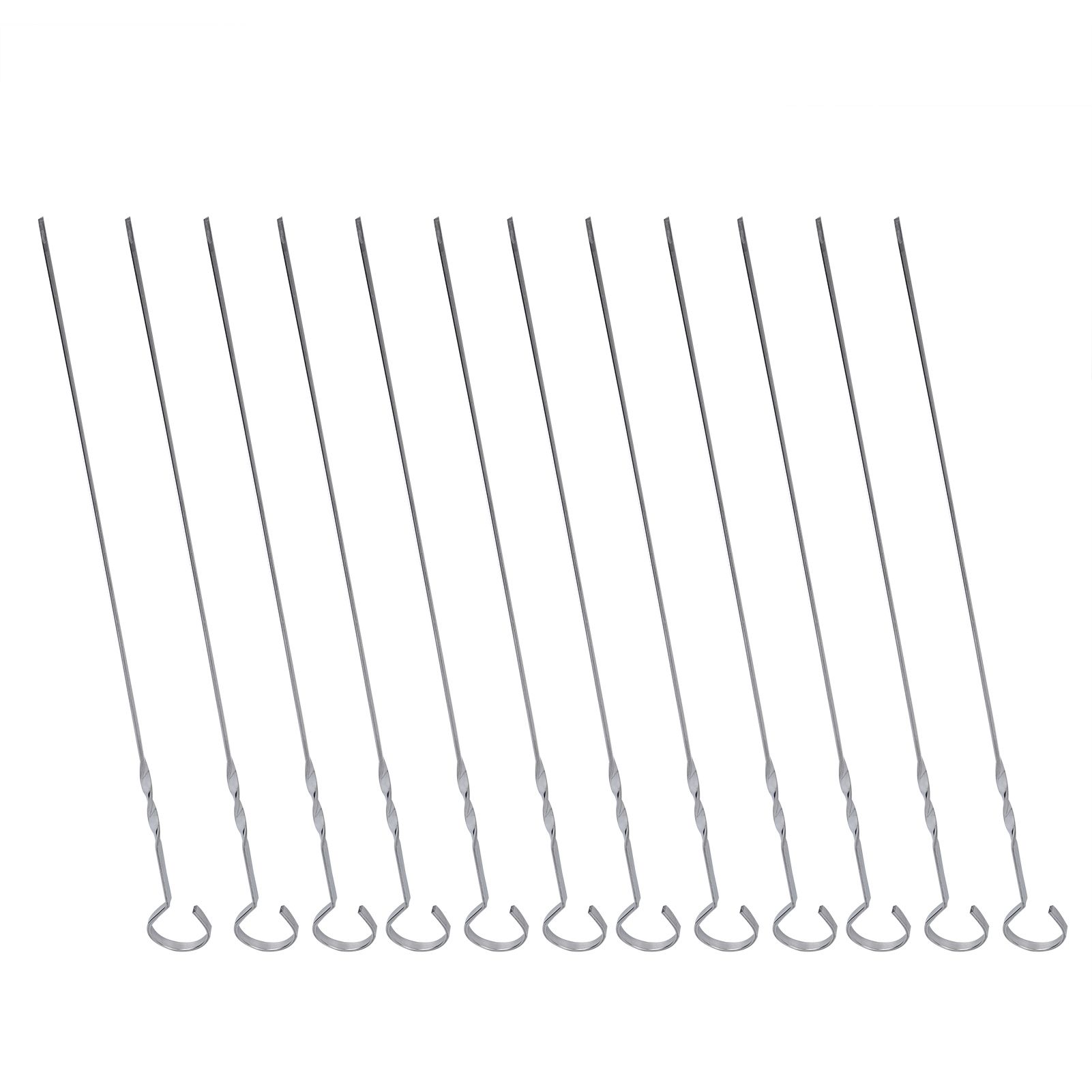 14in BBQ Skewers Set Portable Stainless Steel Barbecue Sticks Needle Outdoor view 7