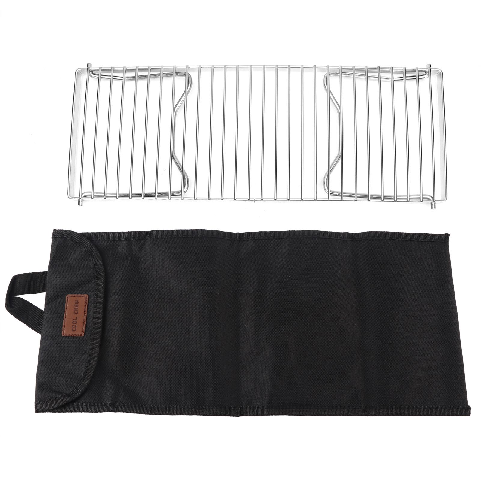 Folding Campfire Grill Portable Stainless Steel Barbeque Cooking Rack Grate Grid view 2