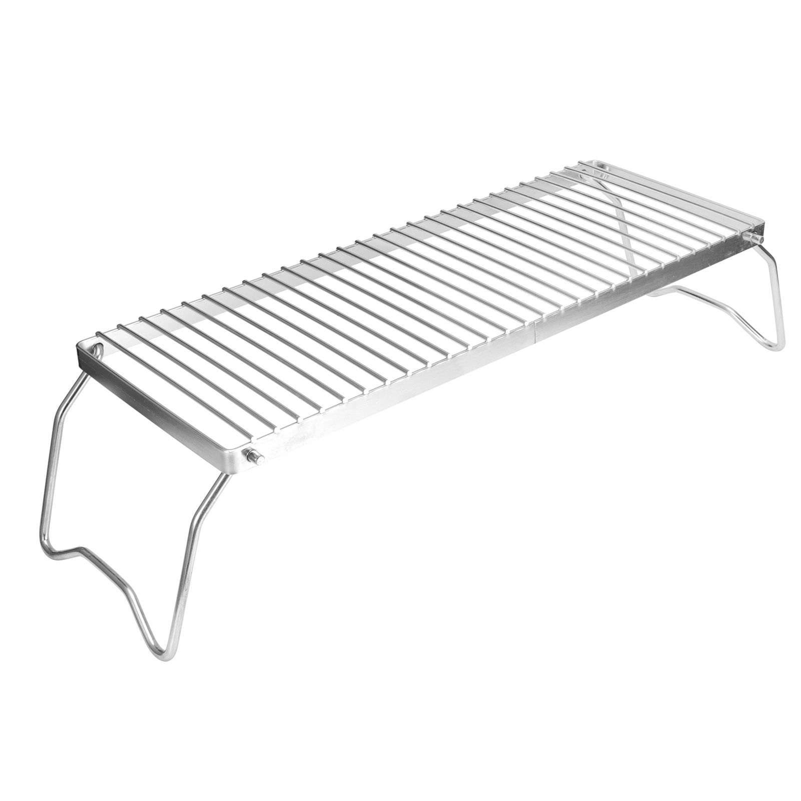 Folding Campfire Grill Portable Stainless Steel Barbeque Cooking Rack Grate Grid view 4