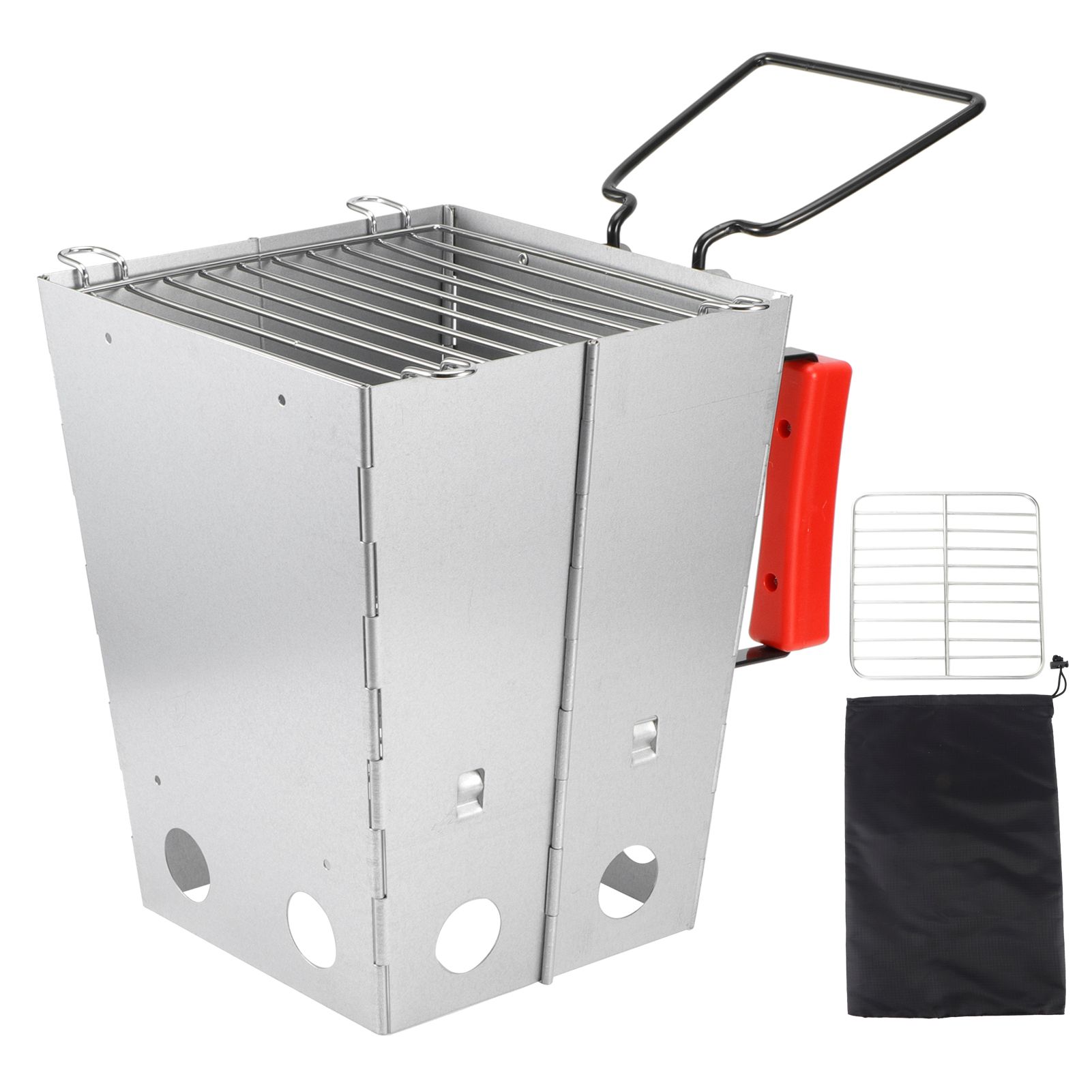 Folding Camp Burning Stove Stainless Steel Portable Camping BBQ Grill with view 2