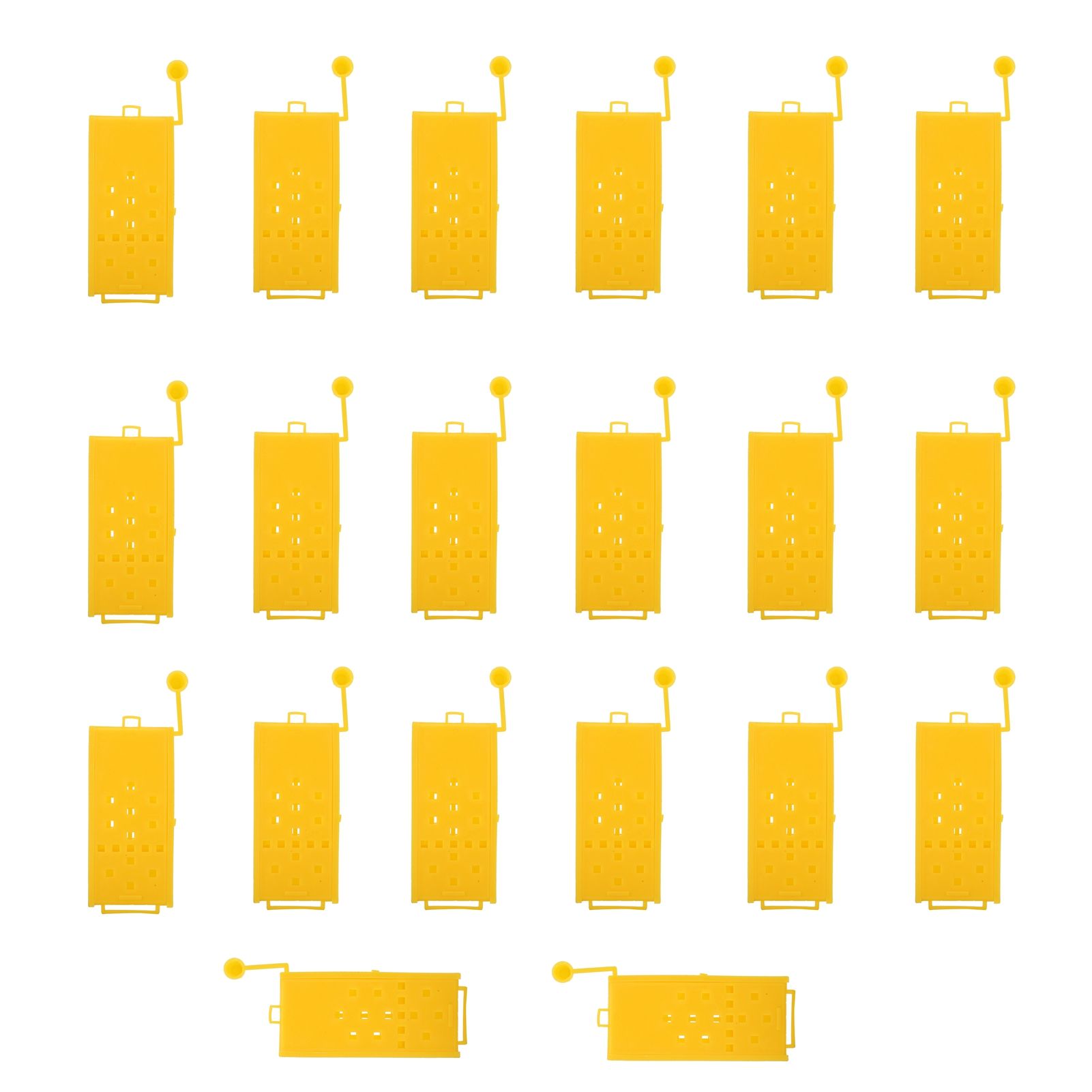 20Pcs Queen Bee Cages Yellow Plastic Capture Box Beekeeping Transport Tool view 3