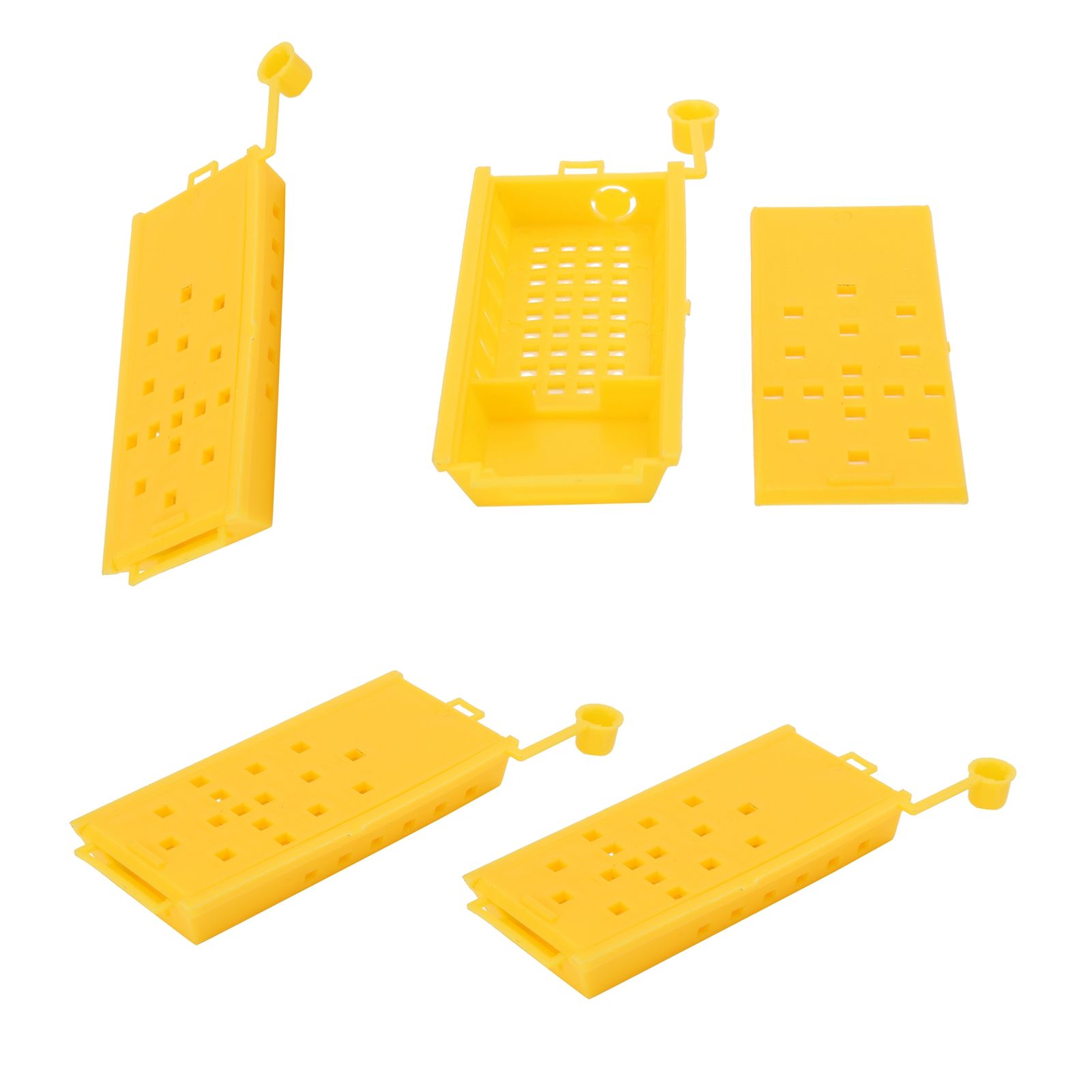 20Pcs Queen Bee Cages Yellow Plastic Capture Box Beekeeping Transport Tool view 5