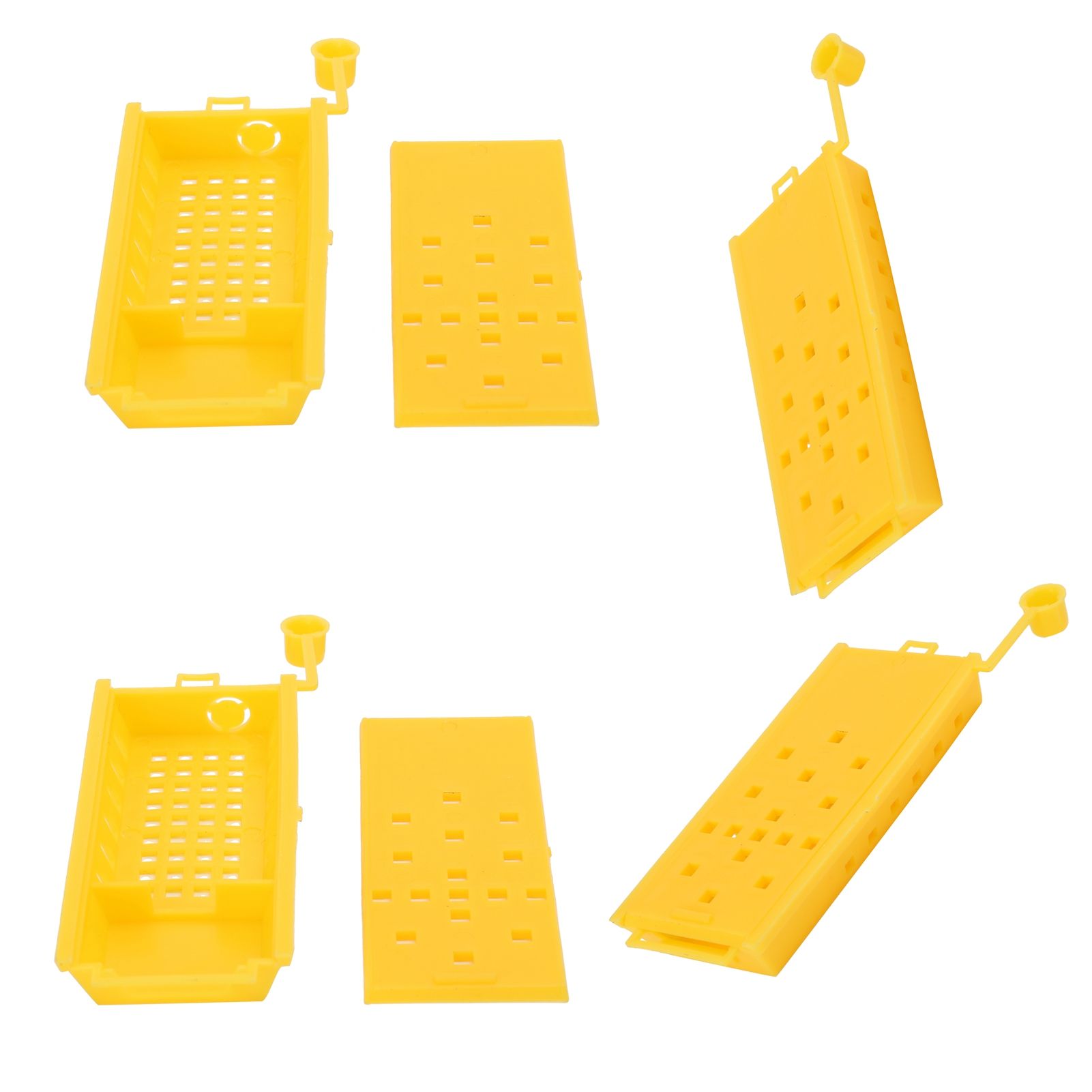 20Pcs Queen Bee Cages Yellow Plastic Capture Box Beekeeping Transport Tool view 7