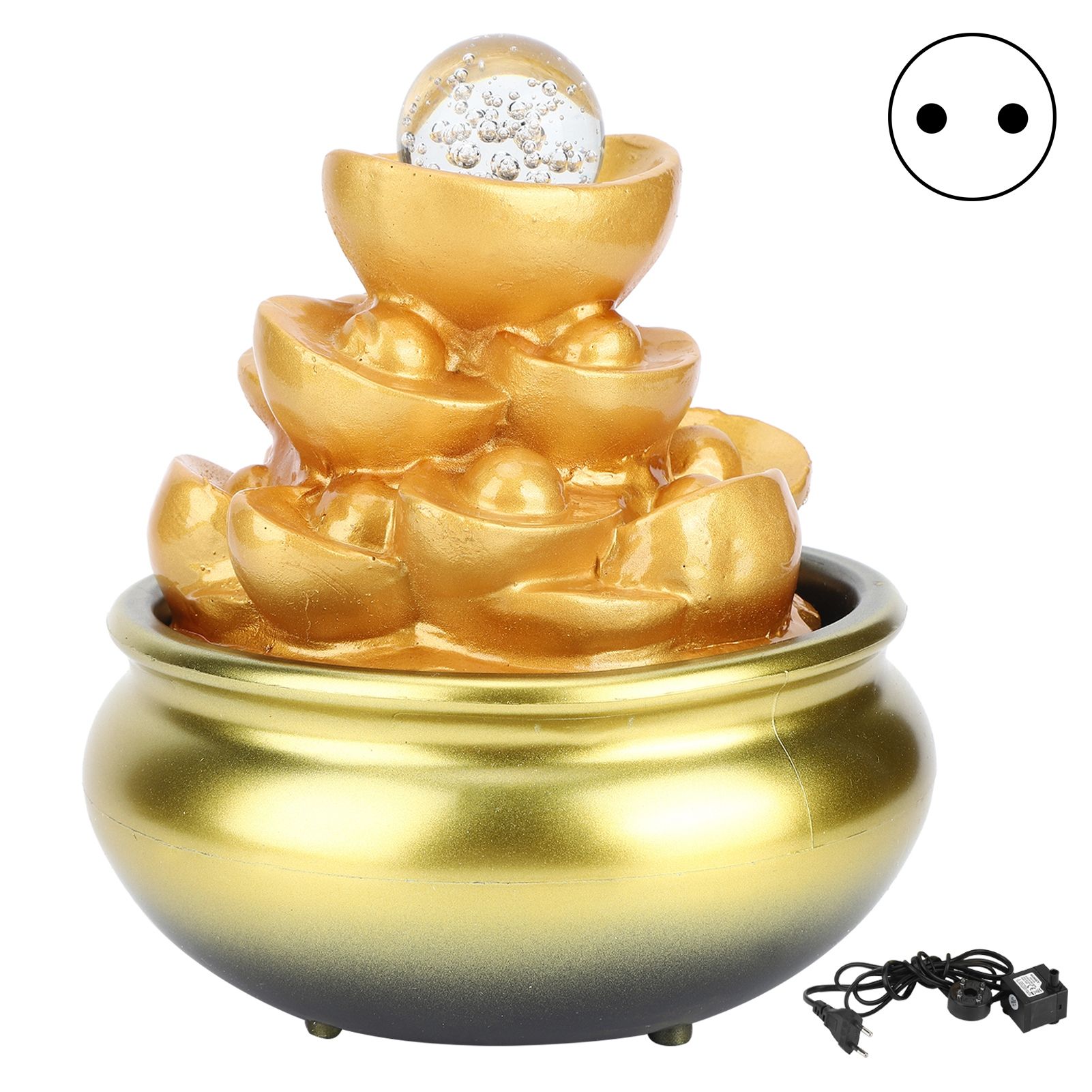 LED Water Fountain Innovative Resin Waterfall Ornament Art Crafts for Home view 2