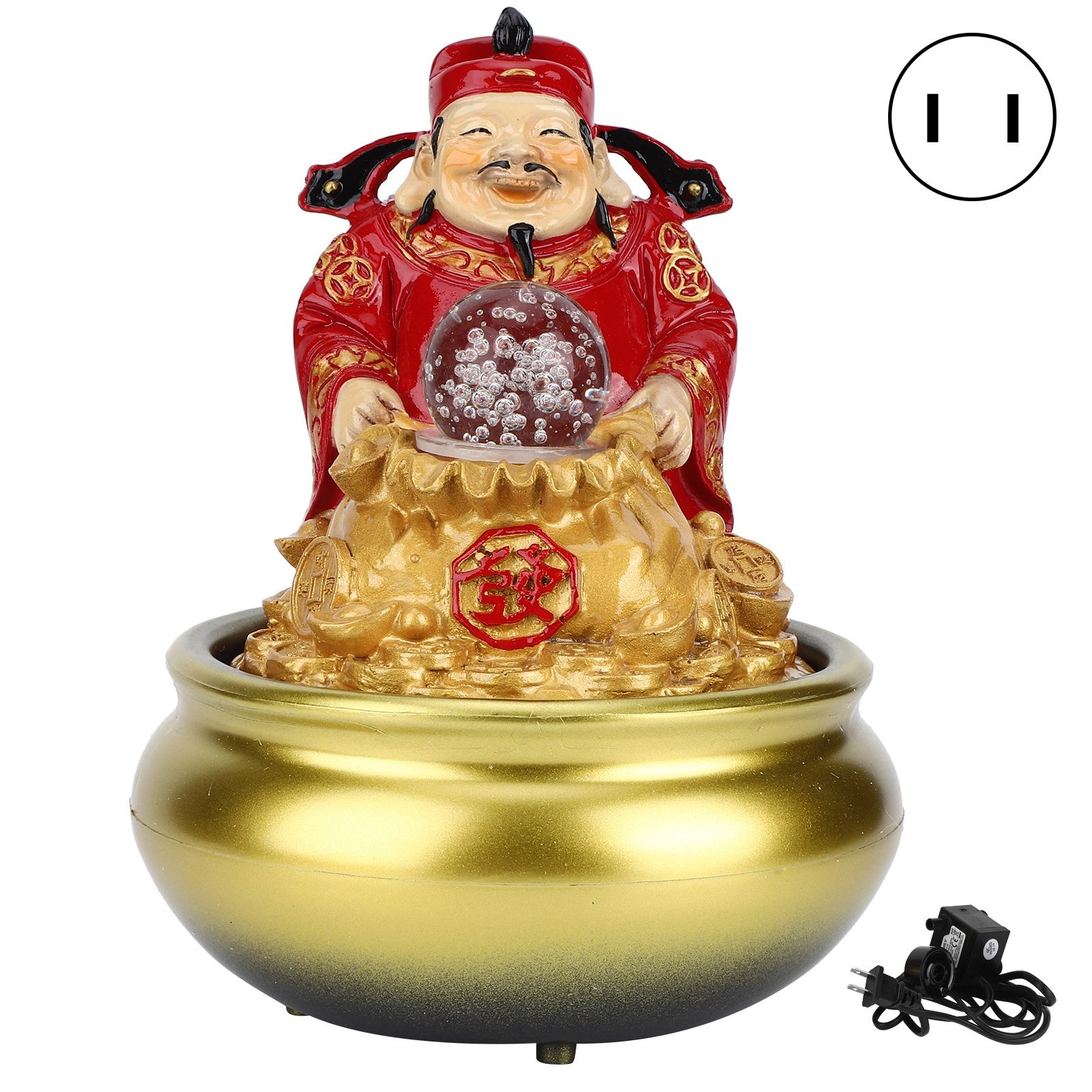 LED Water Fountain Innovative Resin Waterfall Ornament Art Crafts for Home view 2