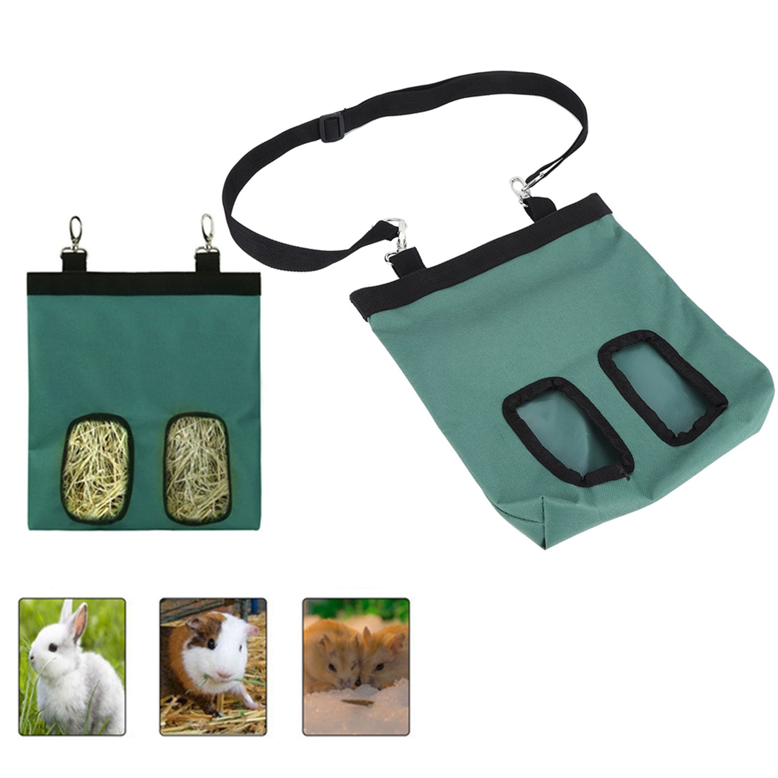 Rabbit Feeder Bag 600D Oxford Fabric Mini Hanging Feeding Device Accessory Pet view 9