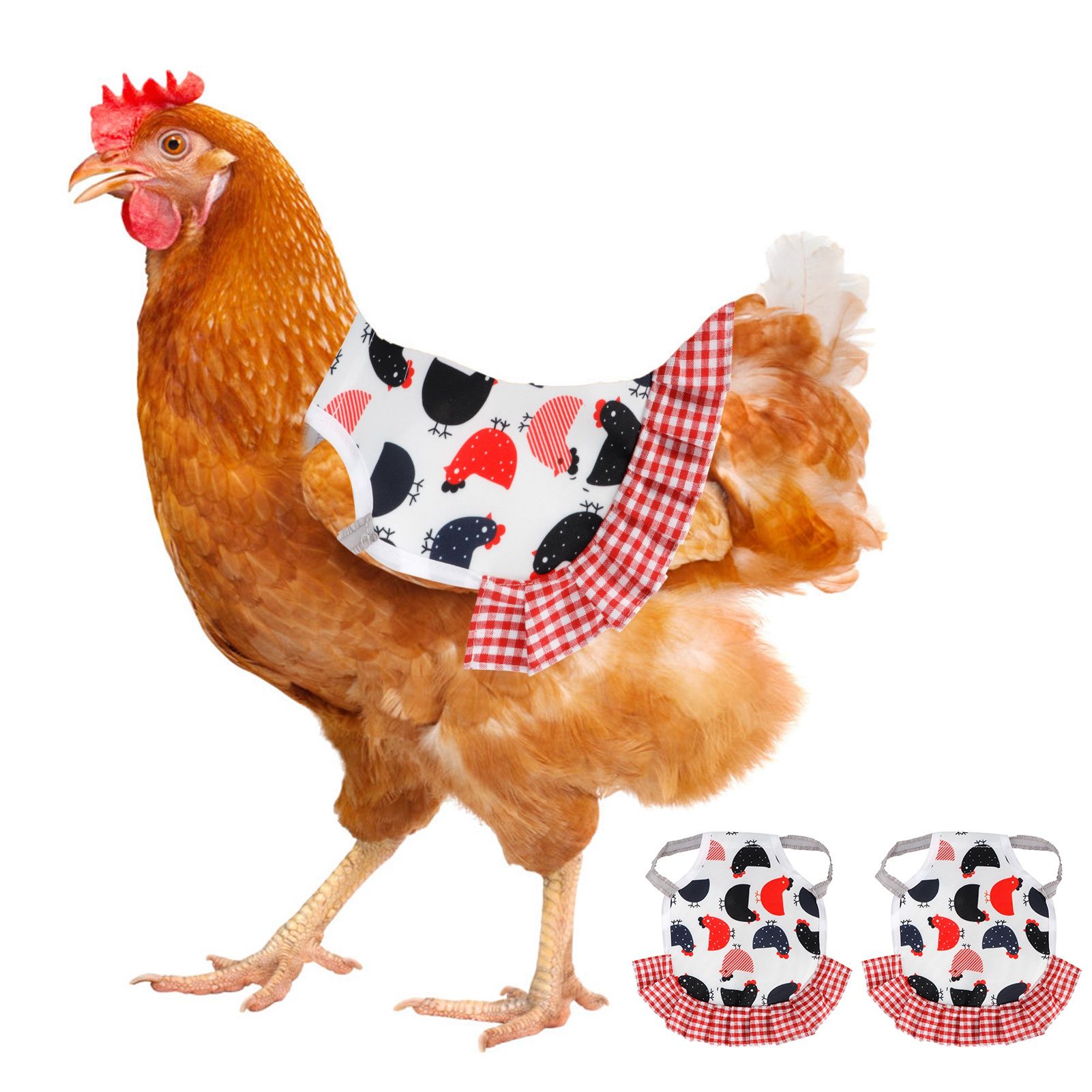 2Pcs Chicken Saddle Hen Apron Wing Feather Protector Elastic Protection Pet view 9