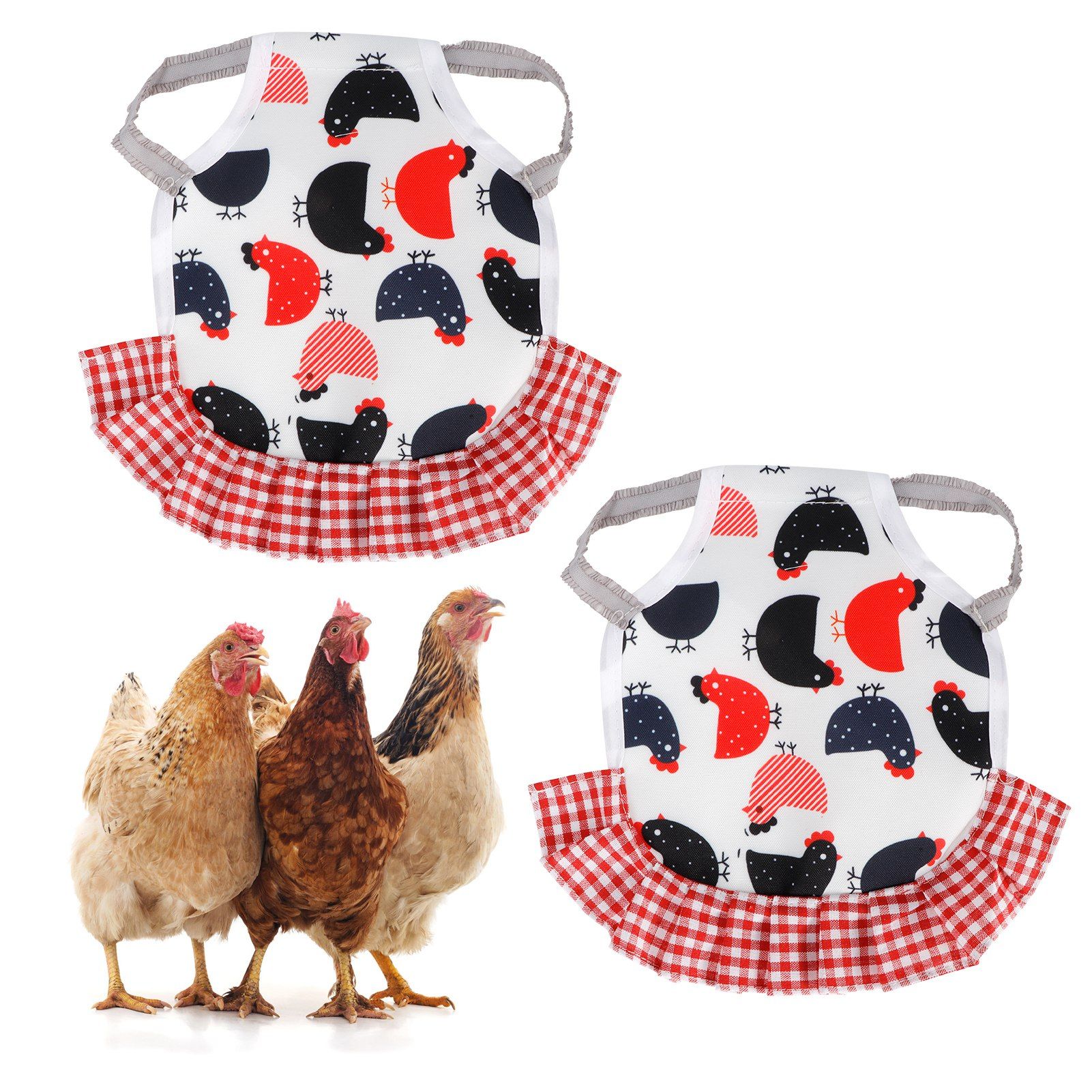 2Pcs Chicken Saddle Hen Apron Wing Feather Protector Elastic Protection Pet view 10