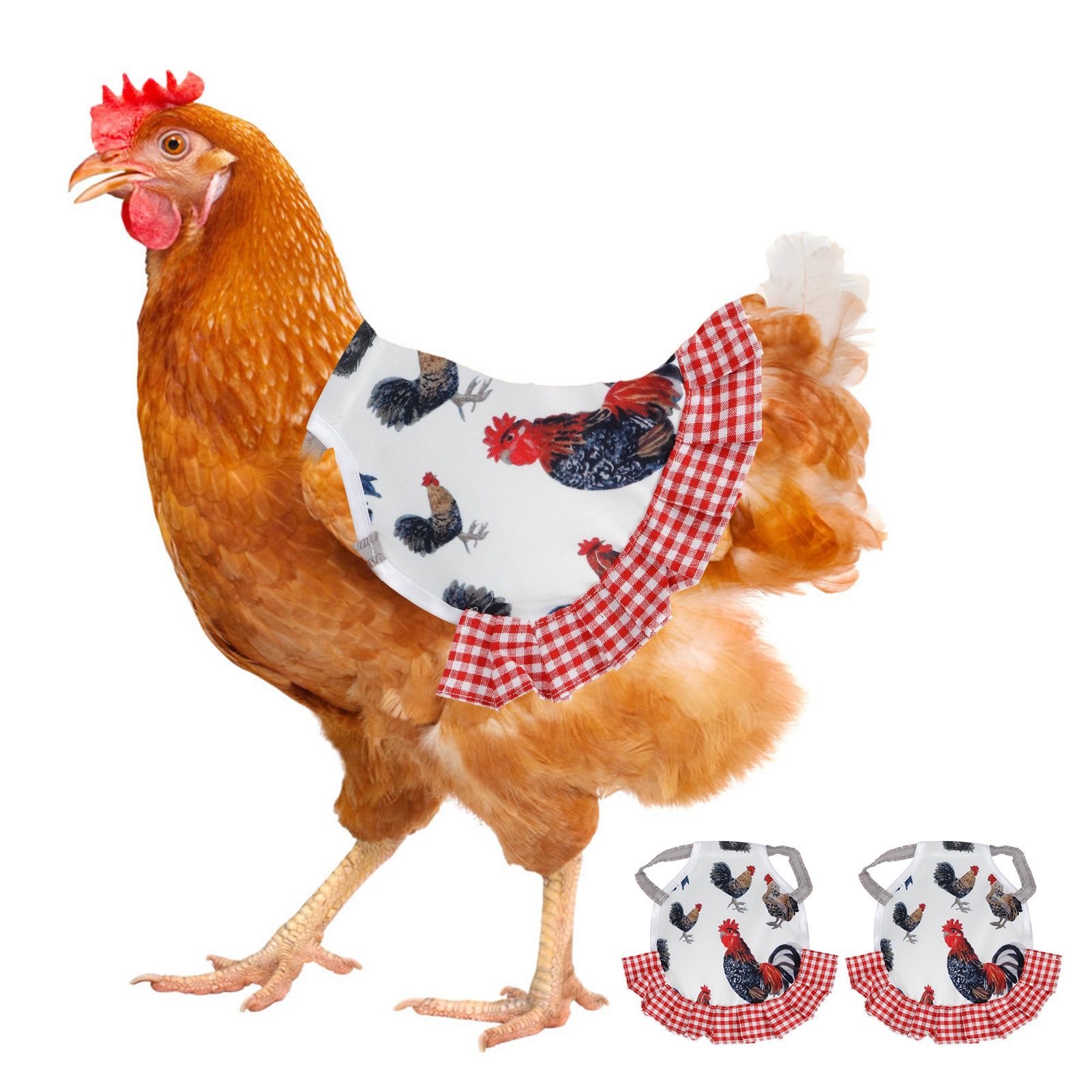 2Pcs Chicken Saddle Hen Apron Wing Feather Protector Elastic Protection Pet view 9