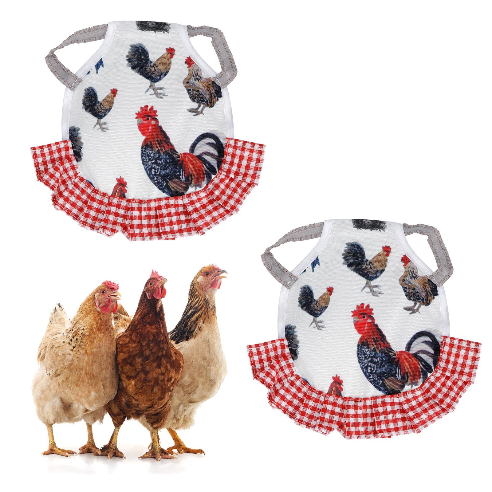 2Pcs Chicken Saddle Hen Apron Wing Feather Protector Elastic Protection Pet view 10