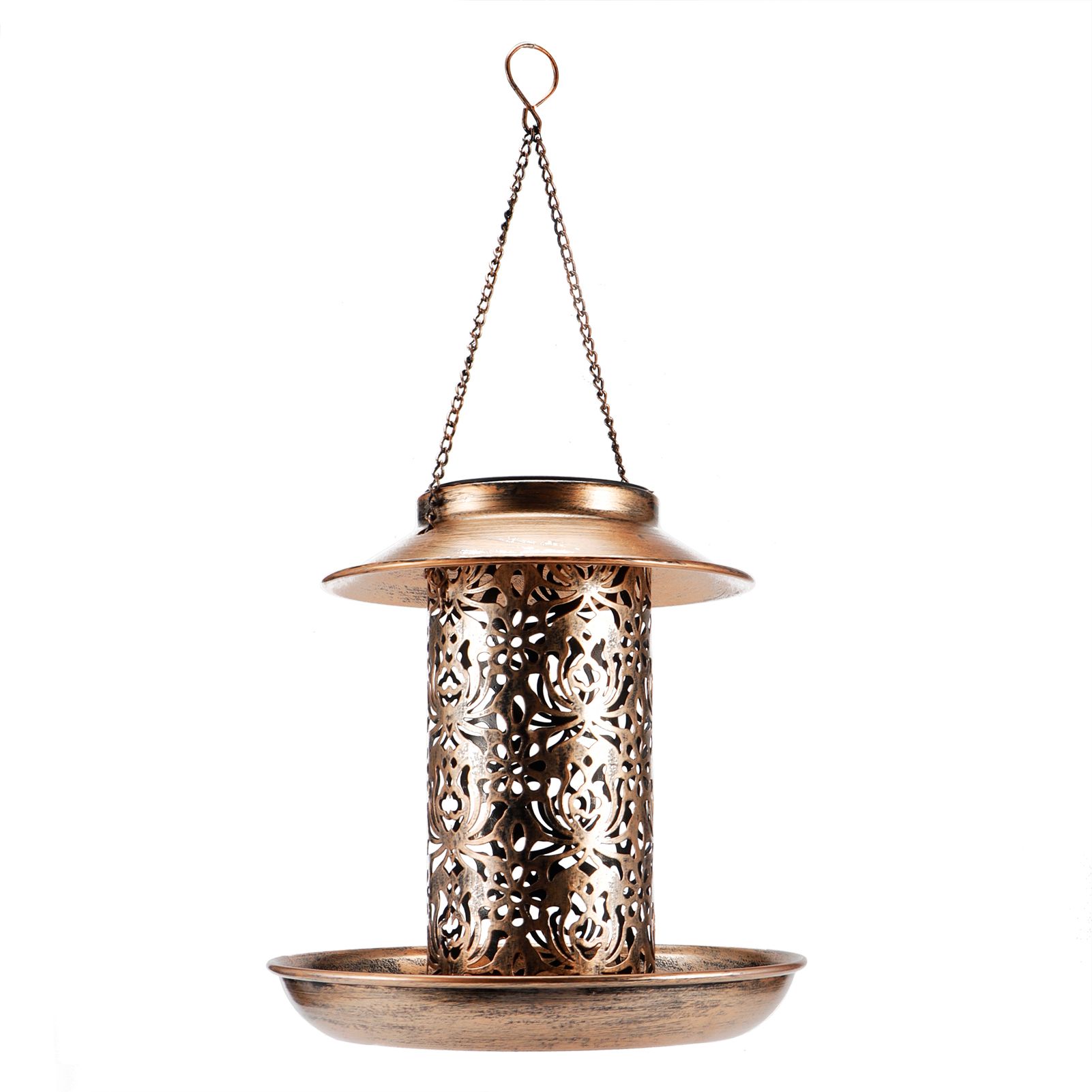Solar Bird Feeder Solar Powered Garden Light Portable Hanging Hollow Out view 6